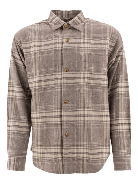 Adwin checked button-fastening shirt