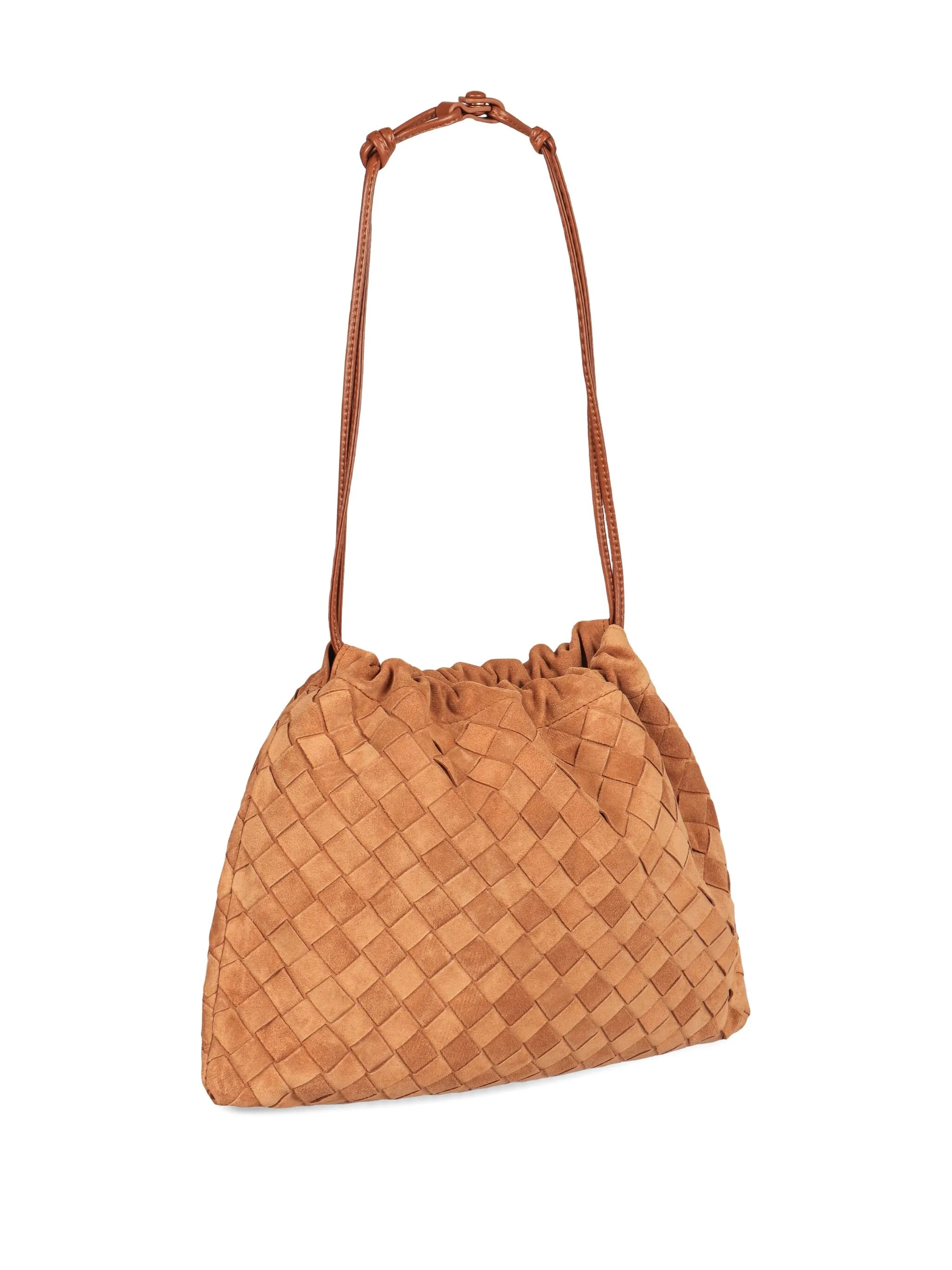 Intrecciato drawstring shoulder bag