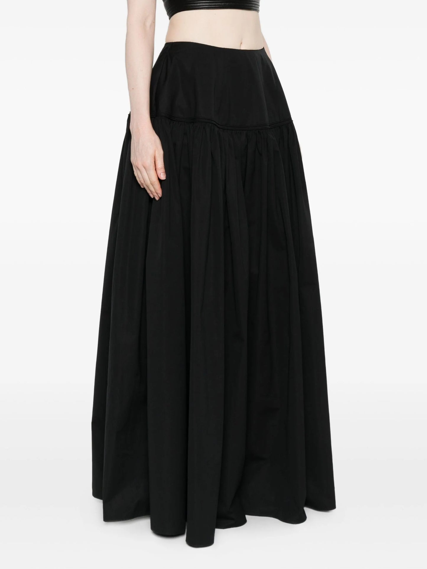 full cotton-poplin skirt