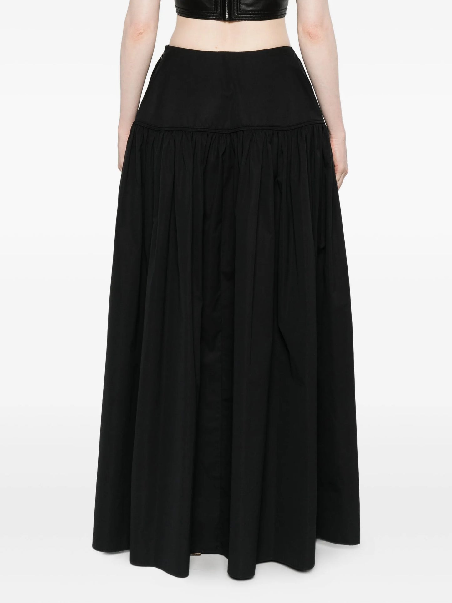 full cotton-poplin skirt