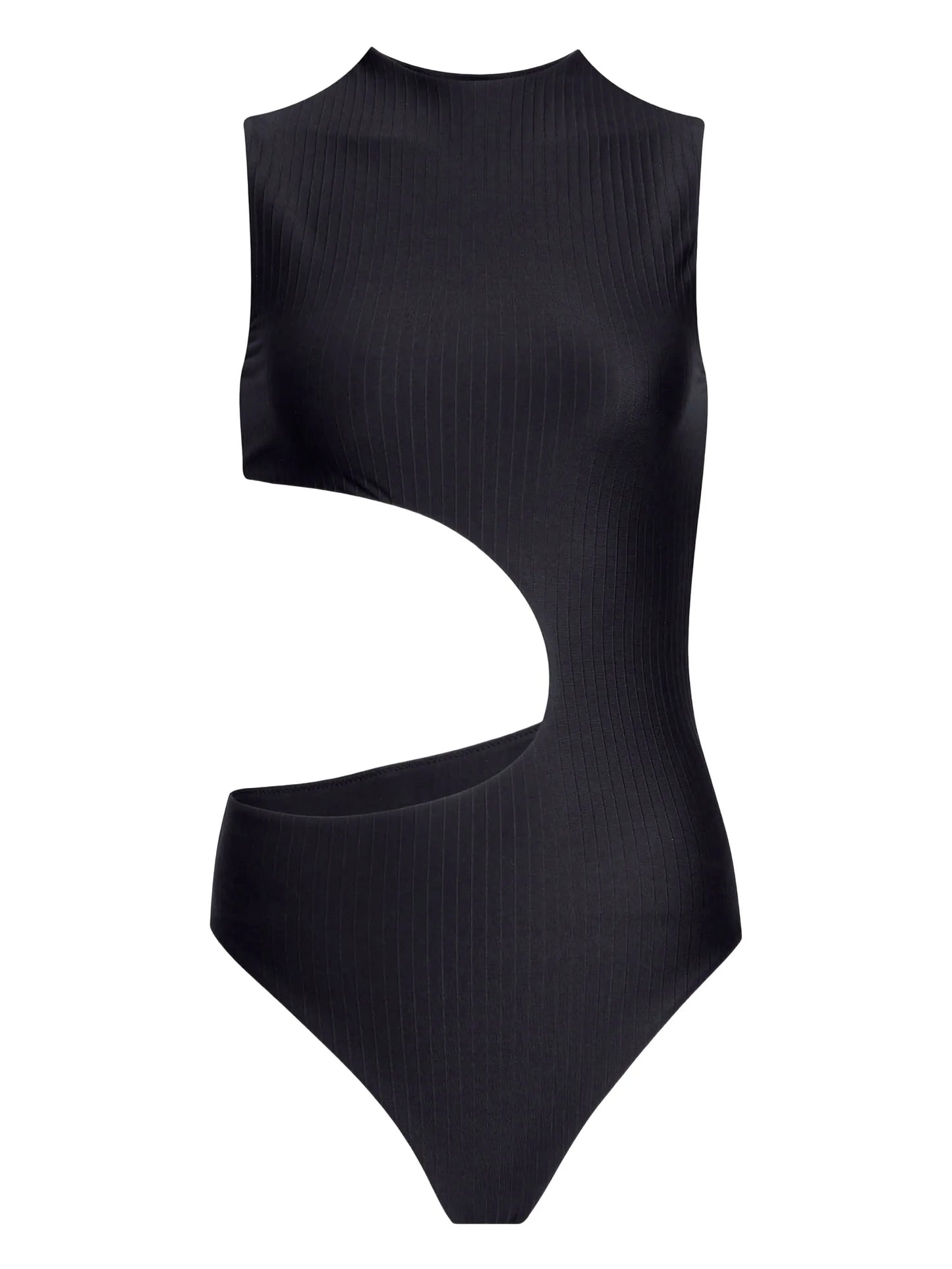 cut-out ribbed swimsuit