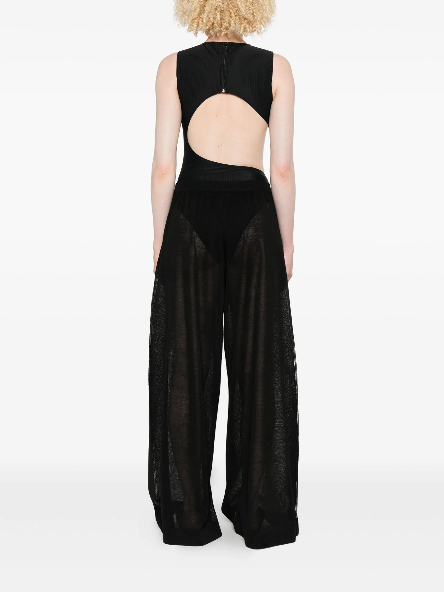 cut-out ribbed swimsuit