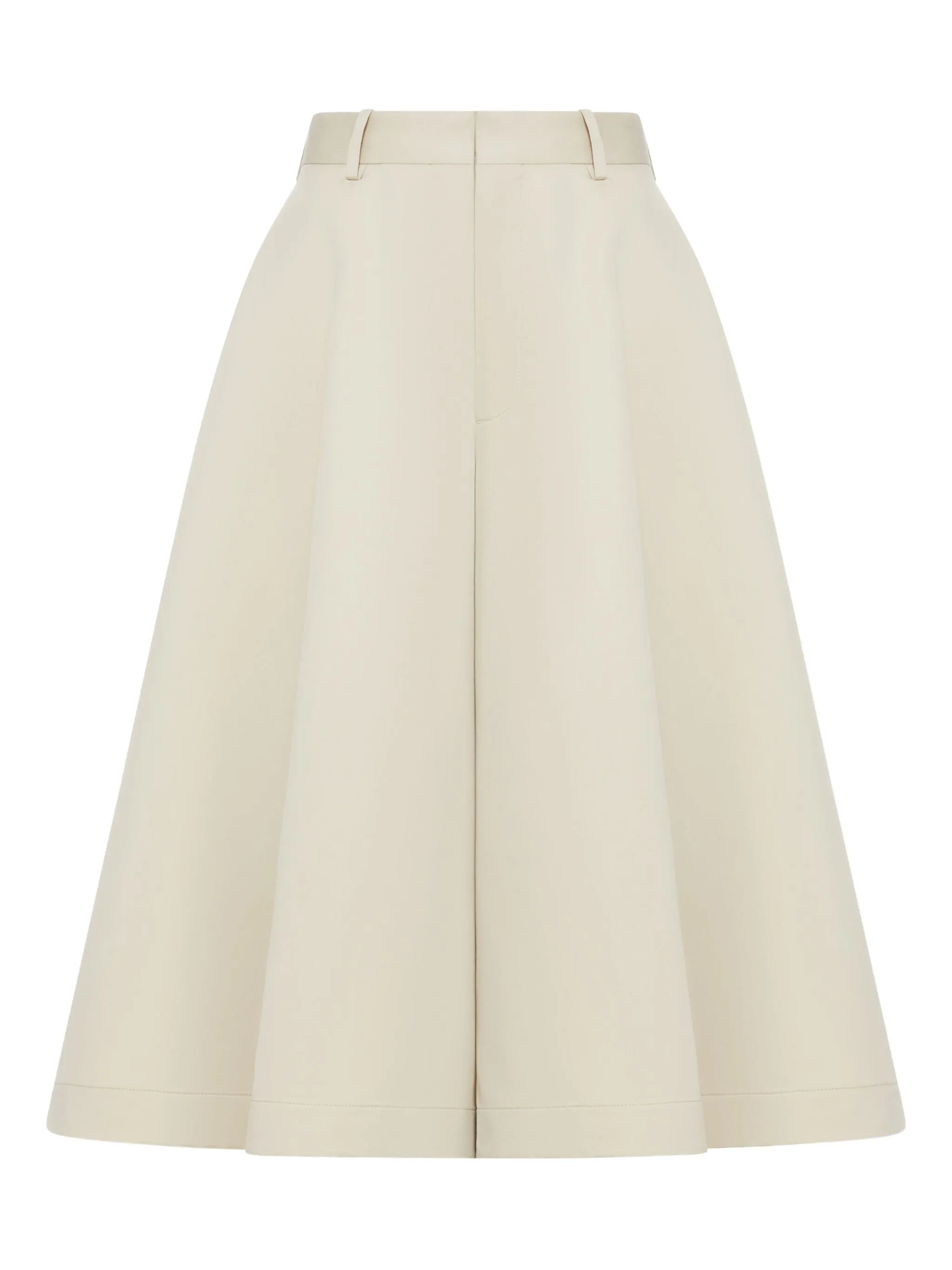 silk twill culotte trousers