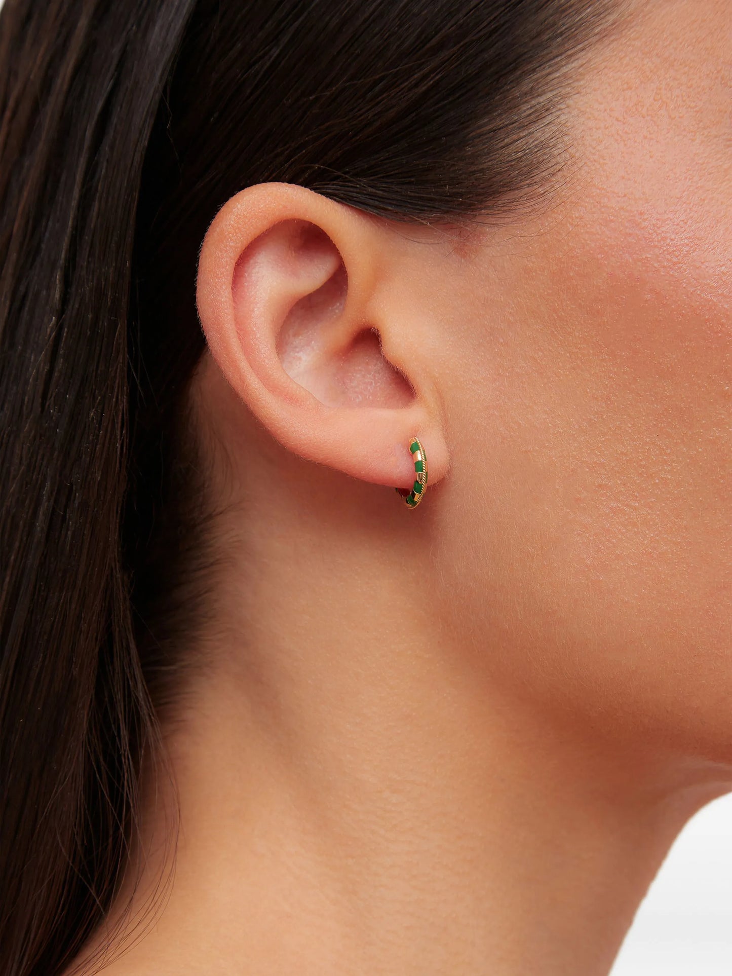 9K yellow gold hoops earrings