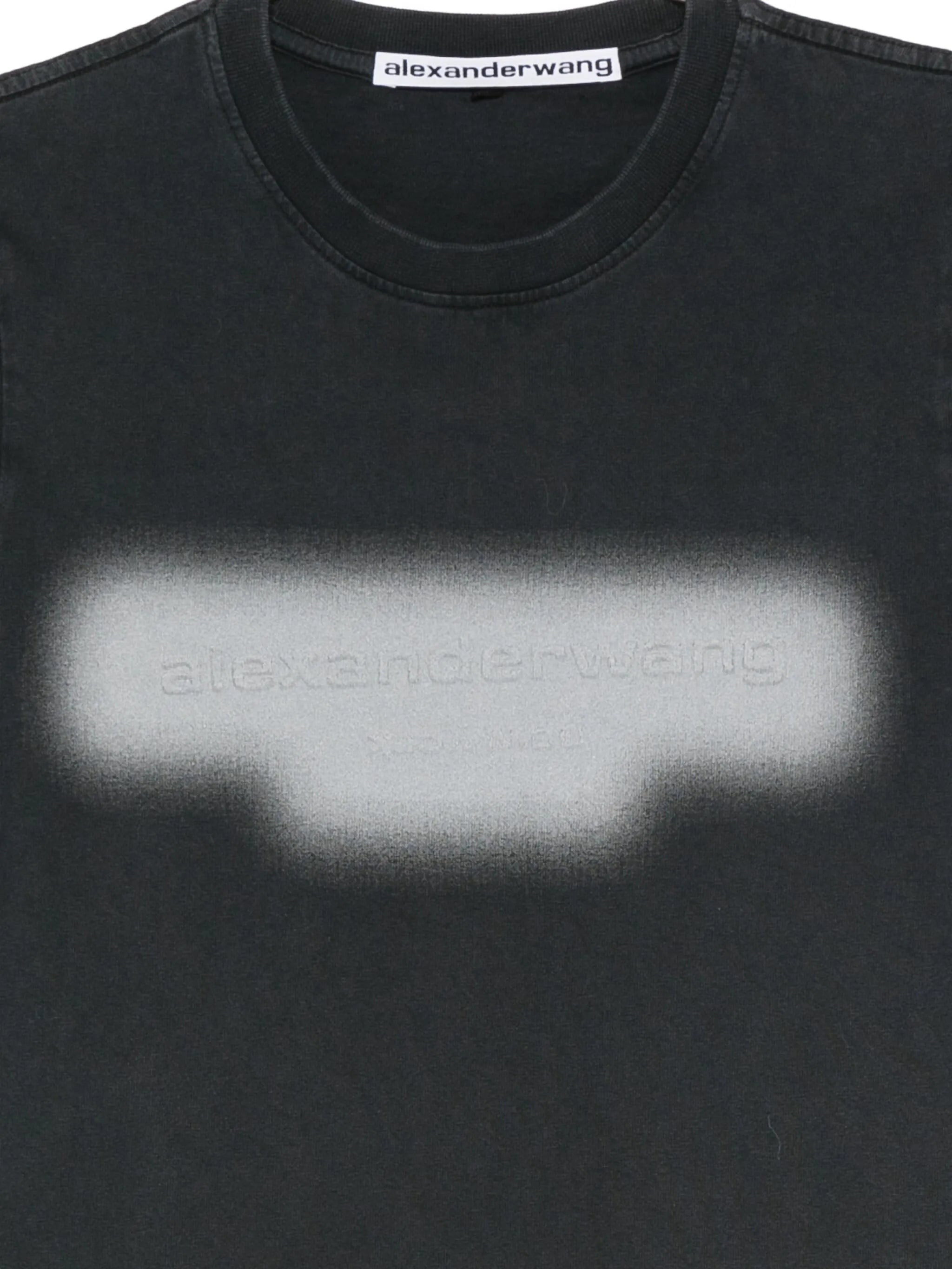 embossed graphic-print T-shirt