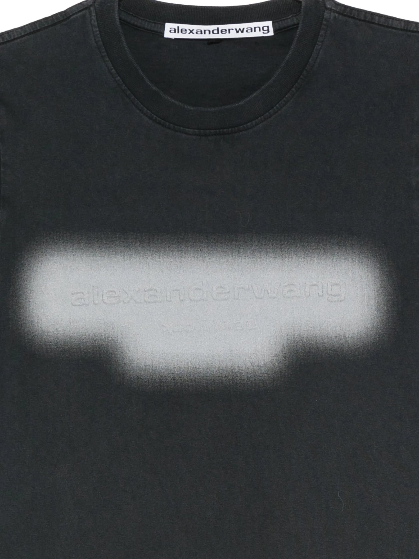 embossed graphic-print T-shirt