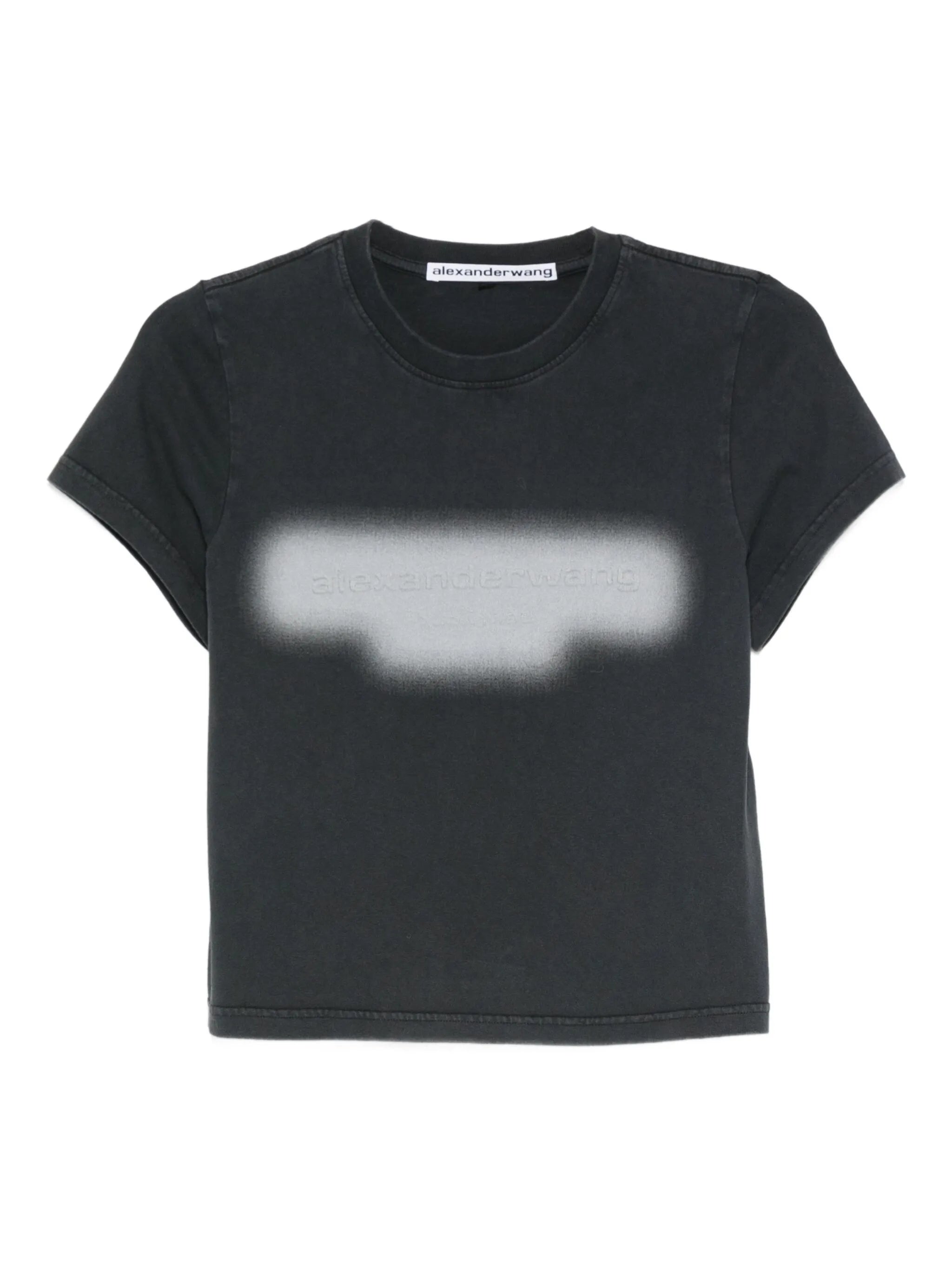 embossed graphic-print T-shirt