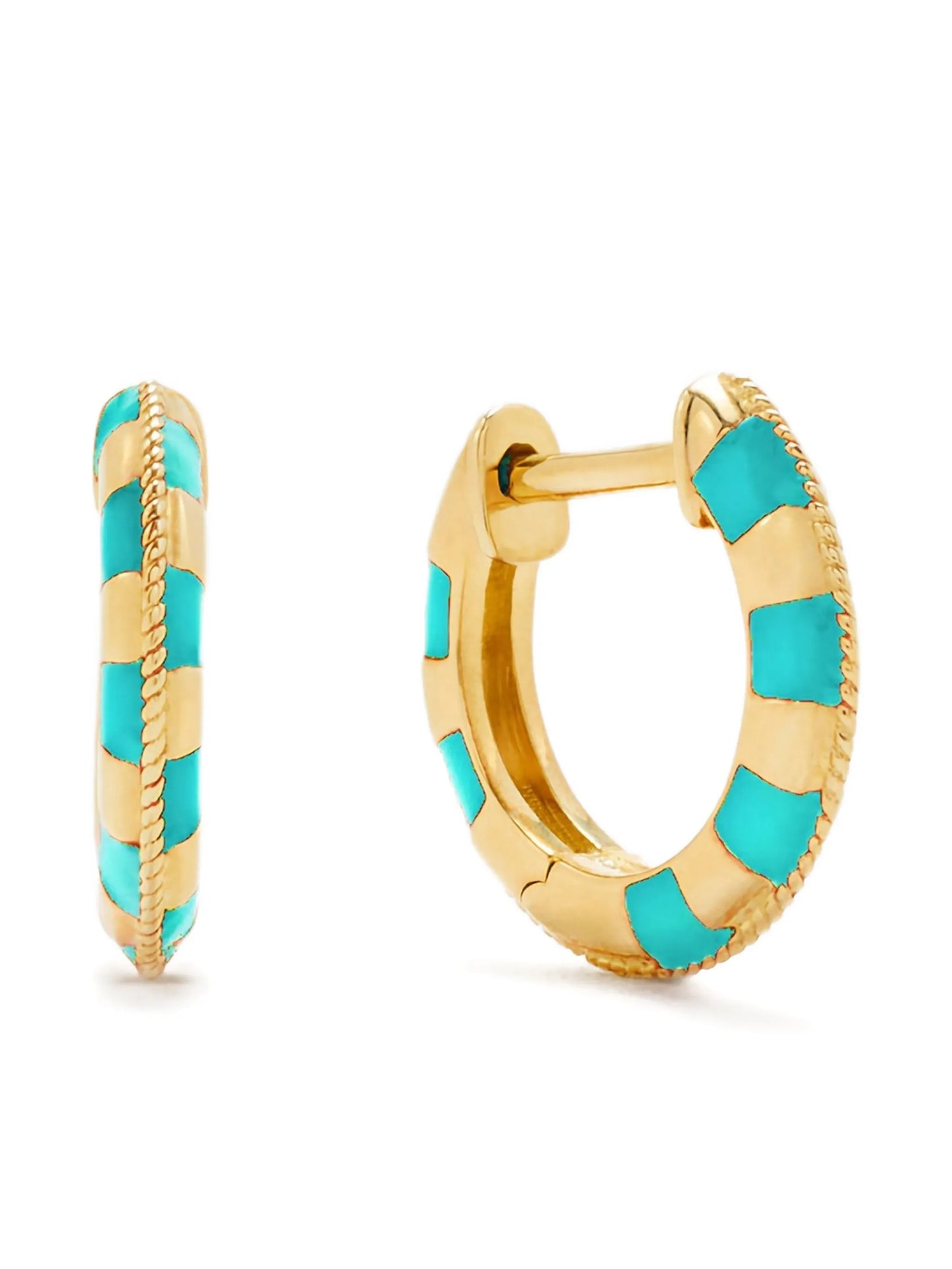 9K yellow gold hoop earrings