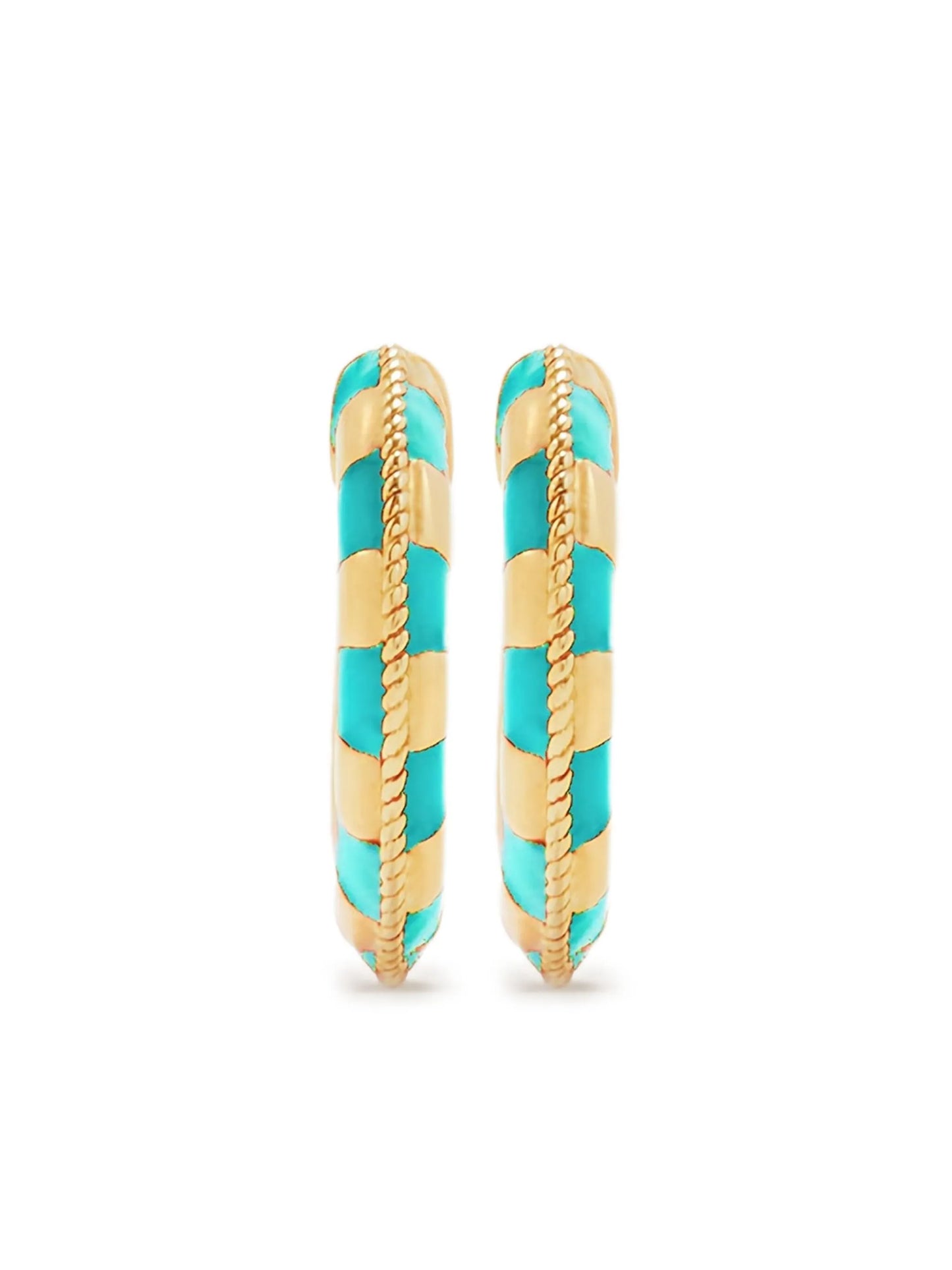 9K yellow gold hoop earrings