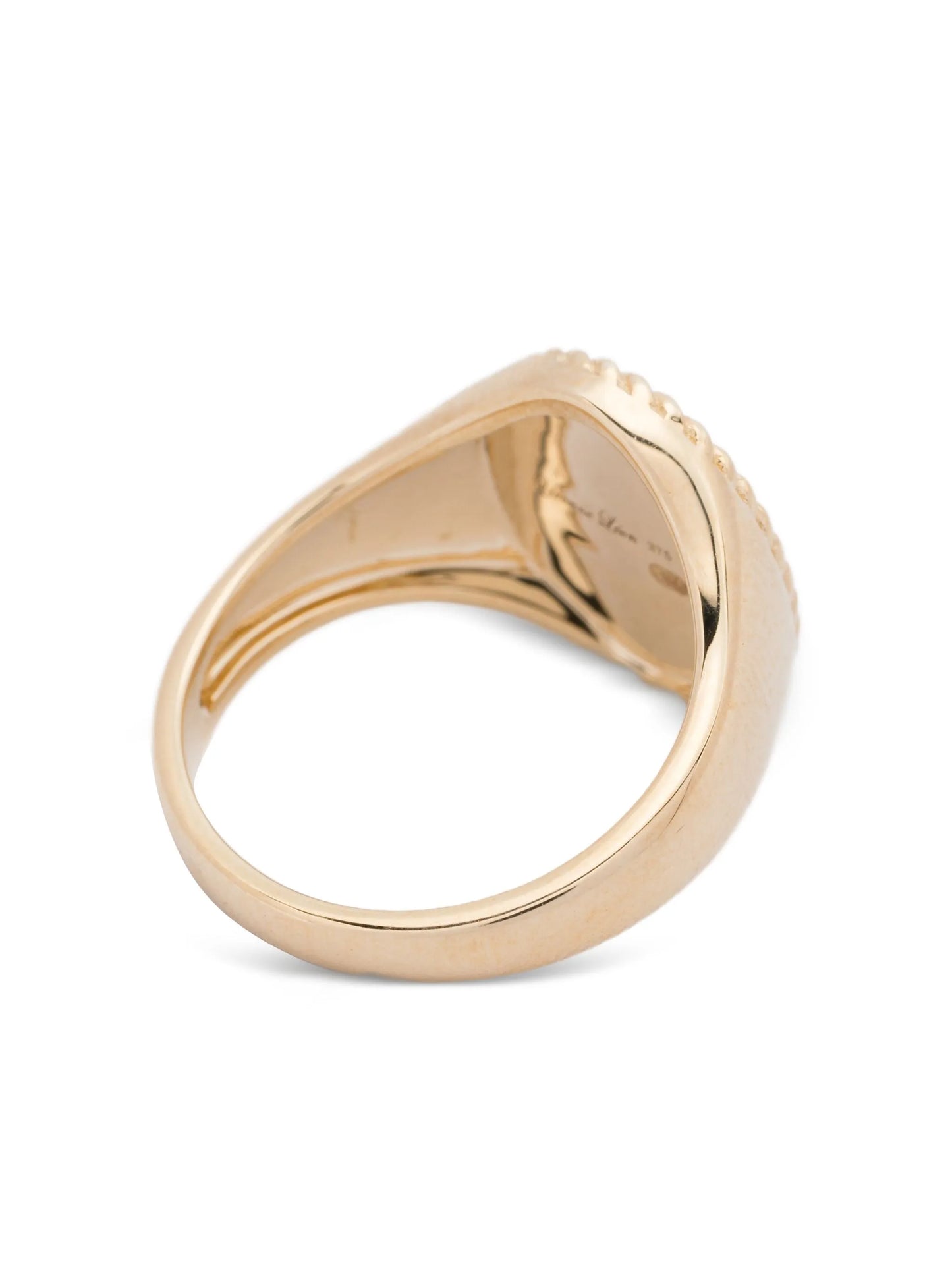 9K yellow gold diamond ring