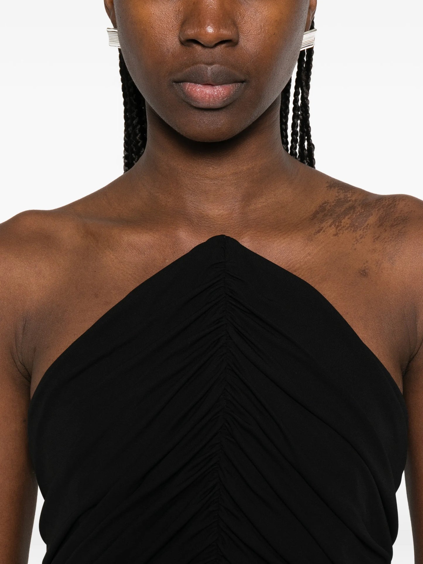 structured-bodice midi dress