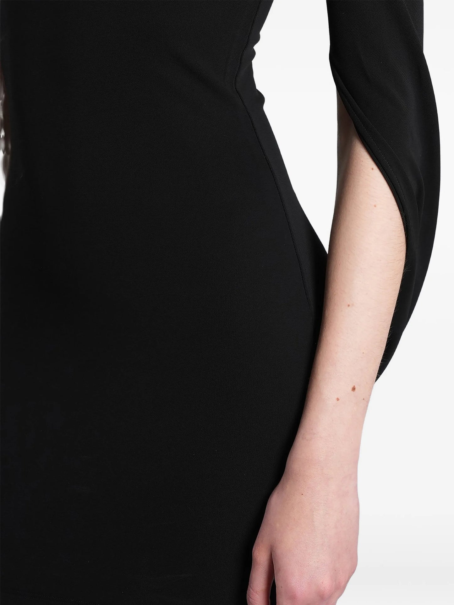 high-neck mini dress