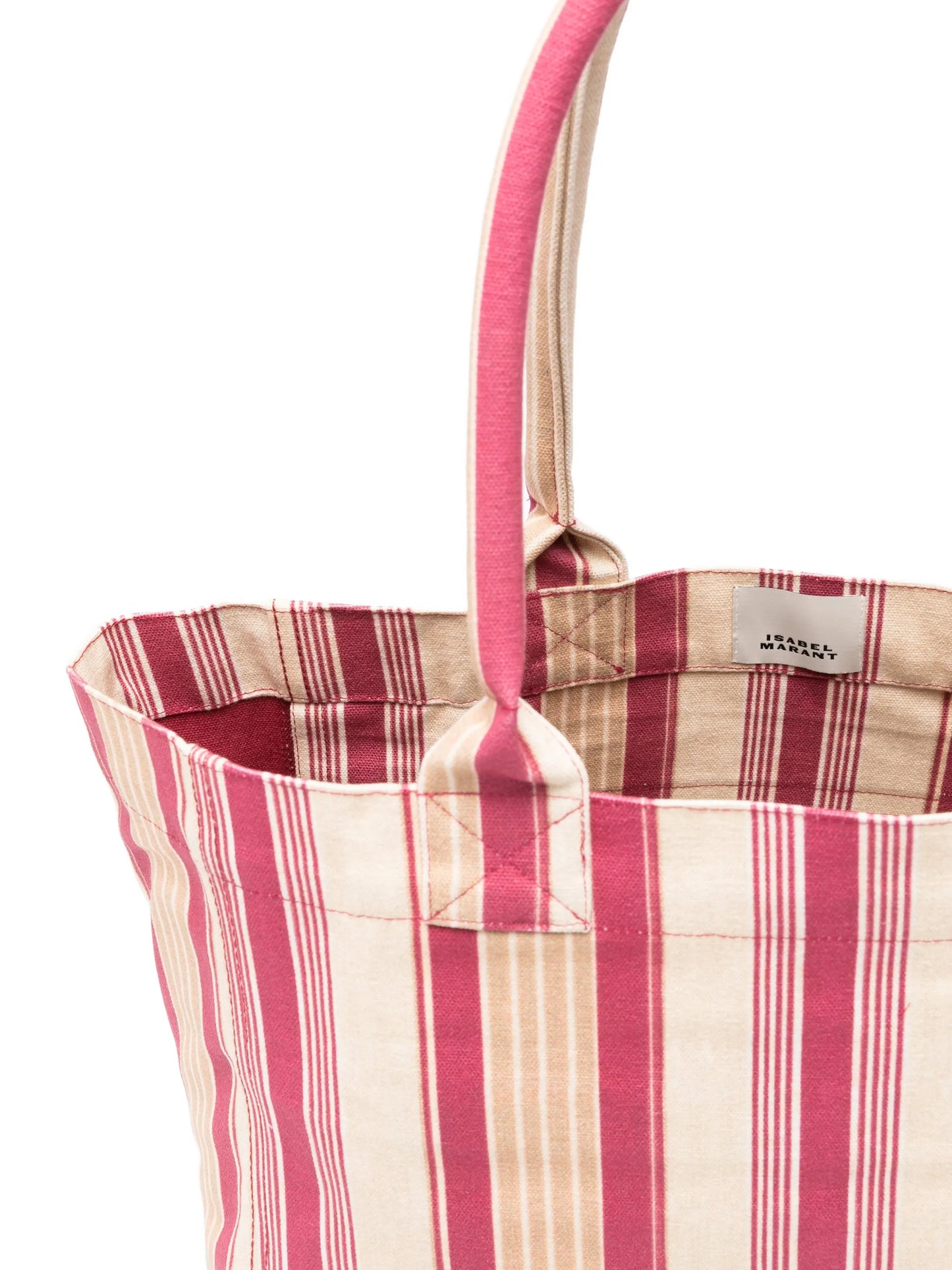 Yenky striped logo patch tote bag
