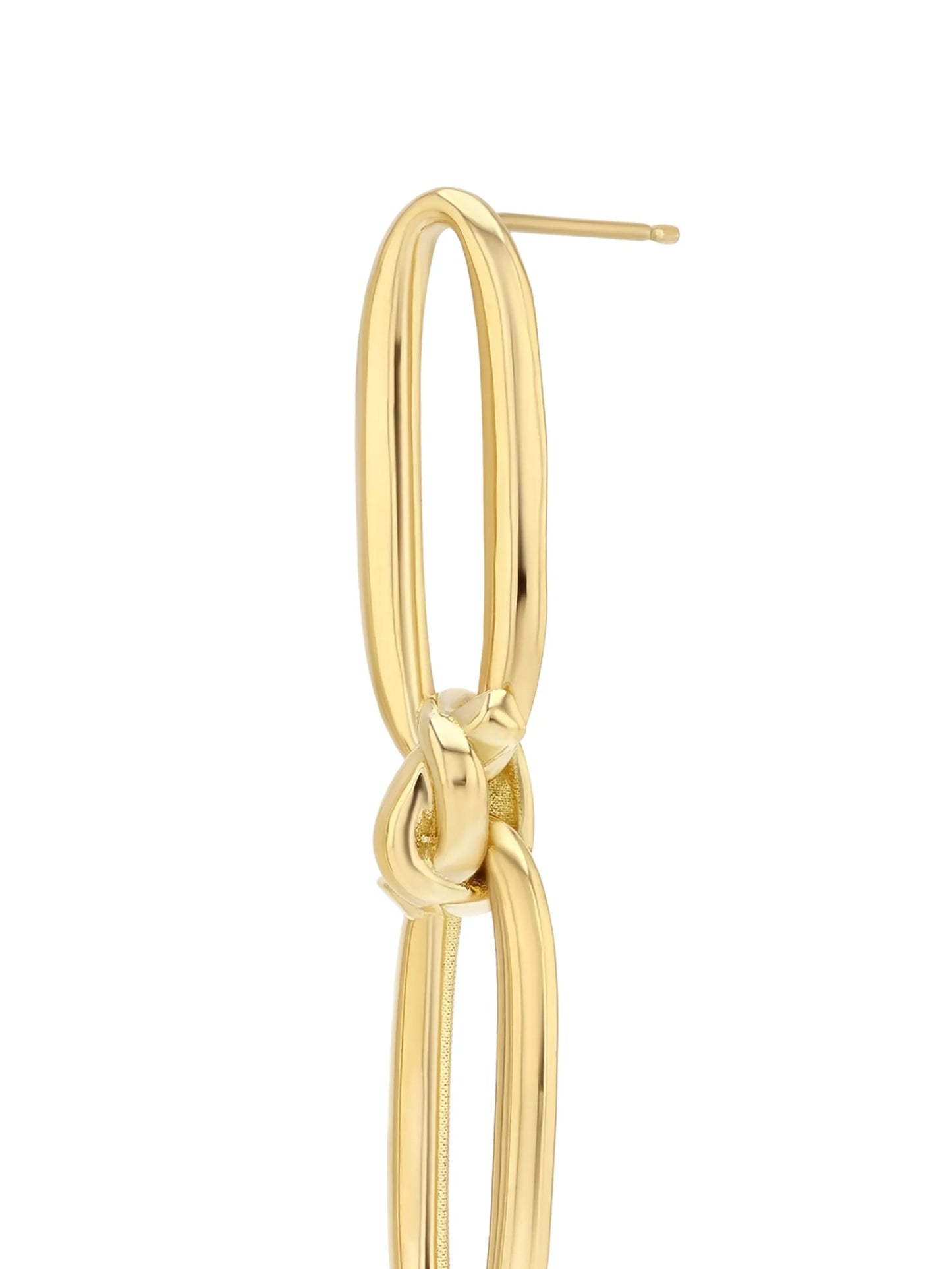 18K yellow gold Knot Link earrings