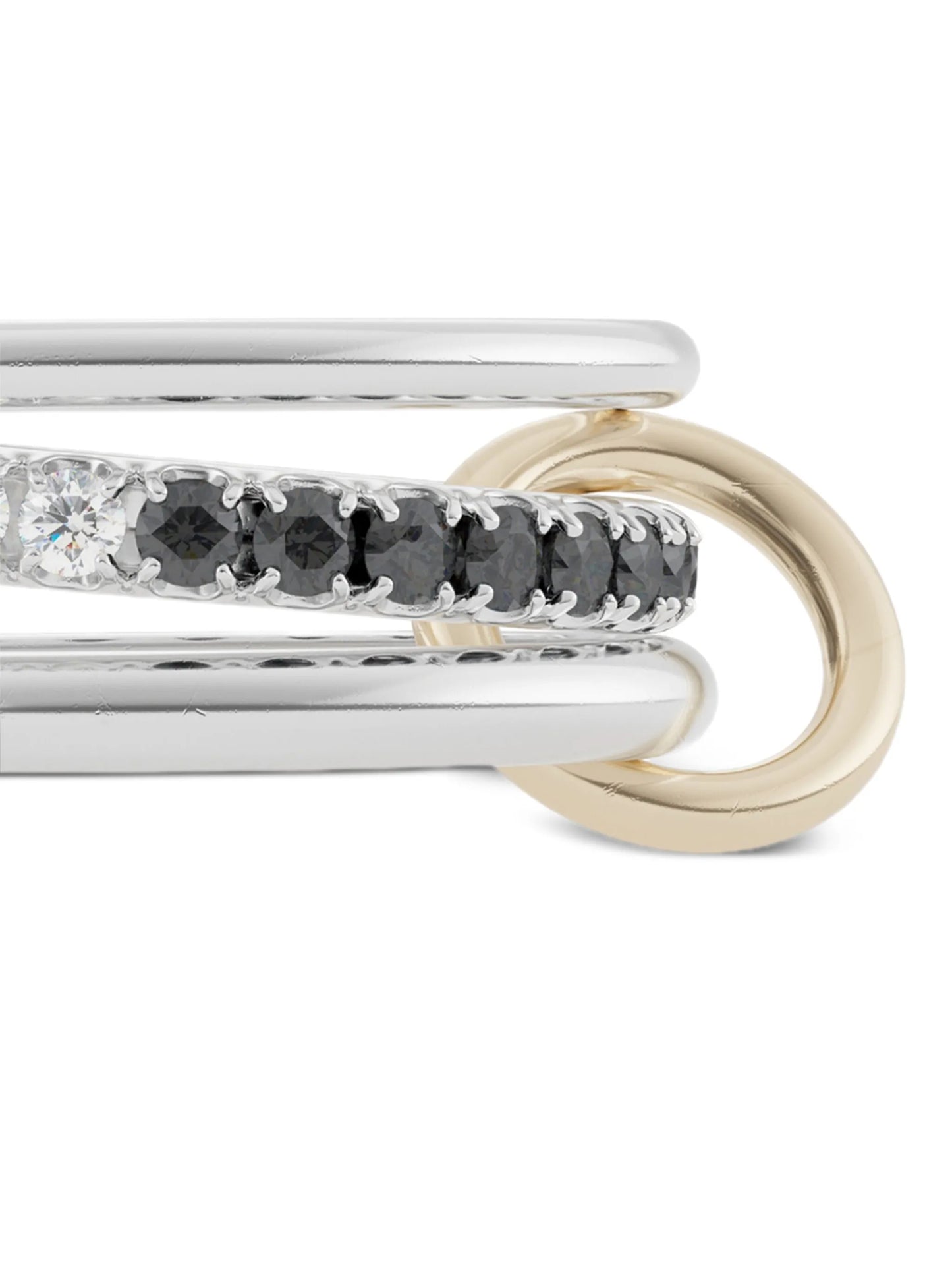 18K yellow gold black diamond Eclipse ring