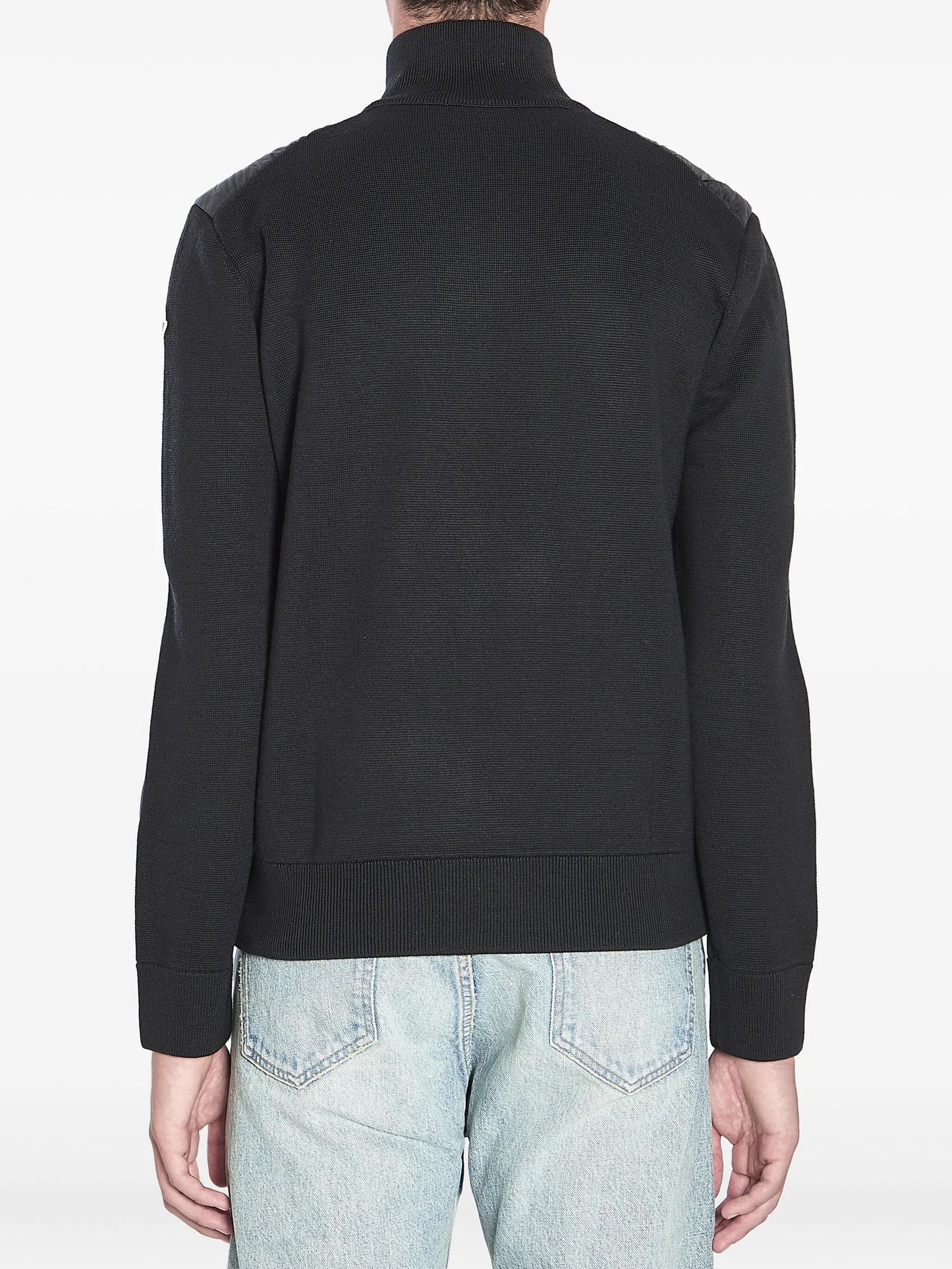 quilted-panel zip-up jacket