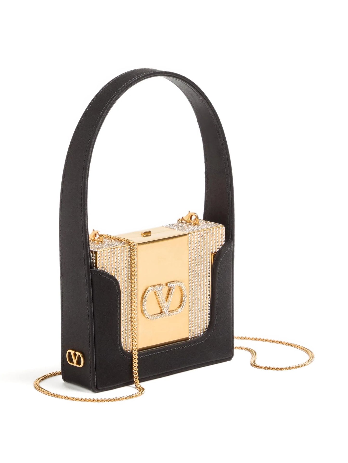 Minaumorphe crystal-embellished clutch
