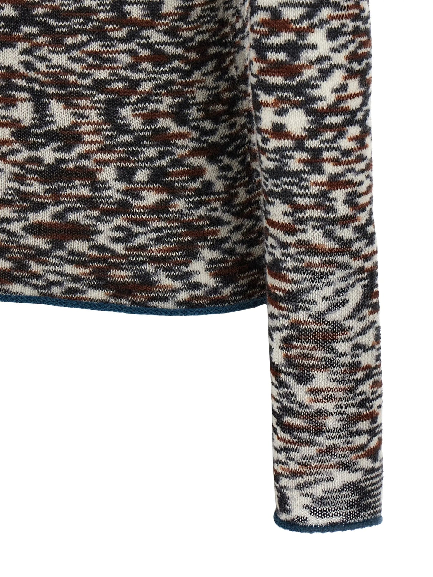 abstract-print round-neck sweater