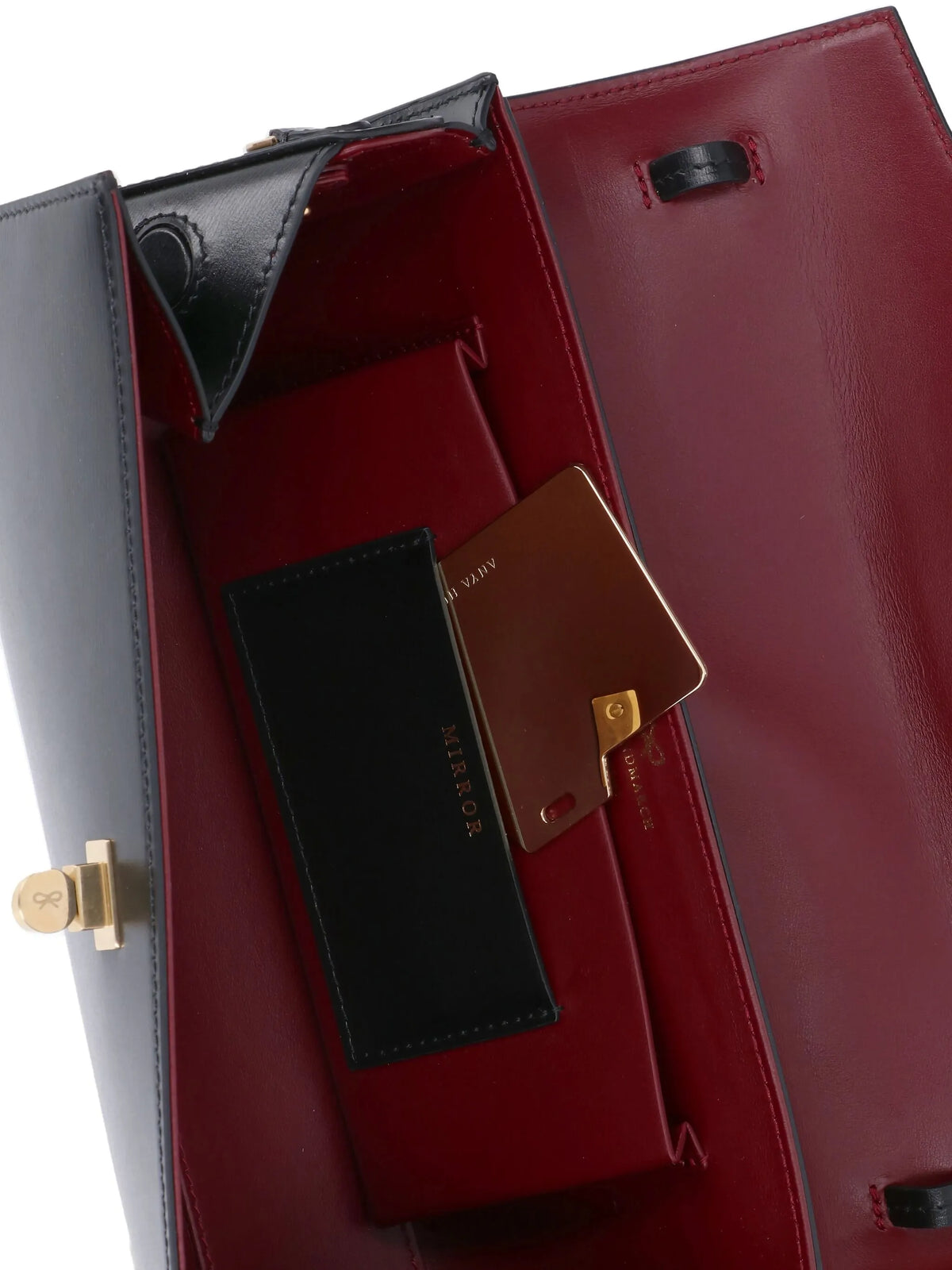 Mortimer calf leather clutch bag in black