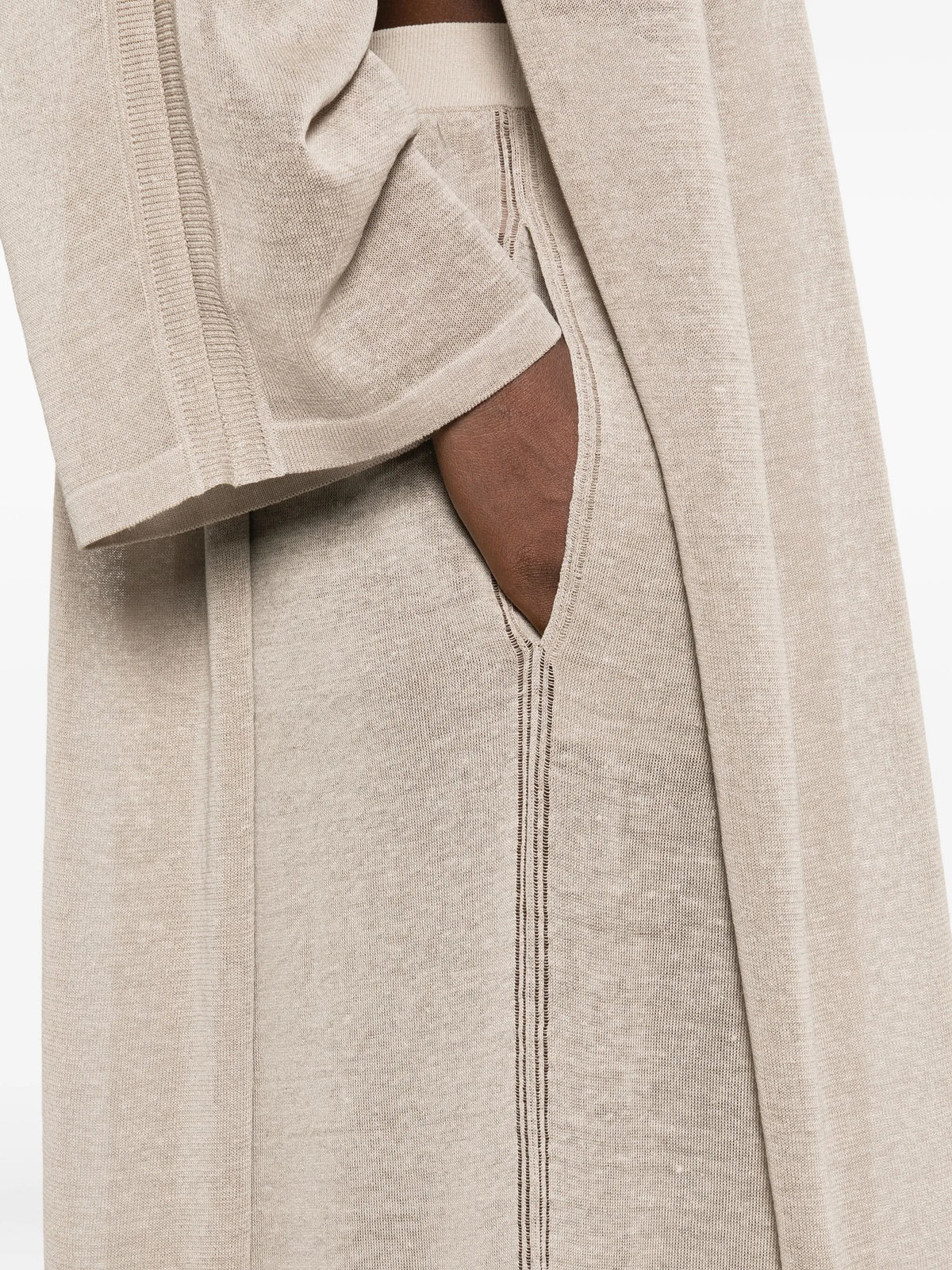 fluid silk linen trousers