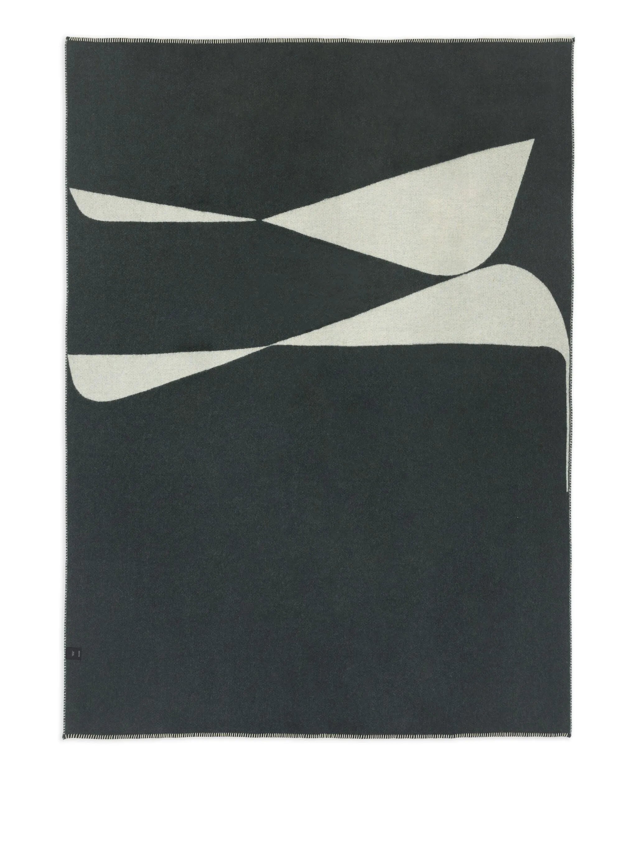 abstract-pattern wool blanket (178cm x 135cm)