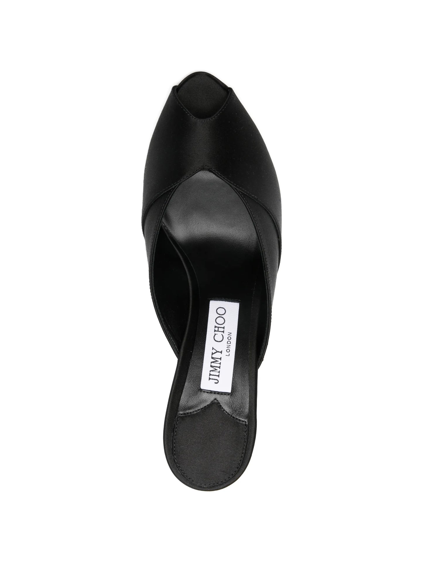 Brigitte peep-toe heeled mules