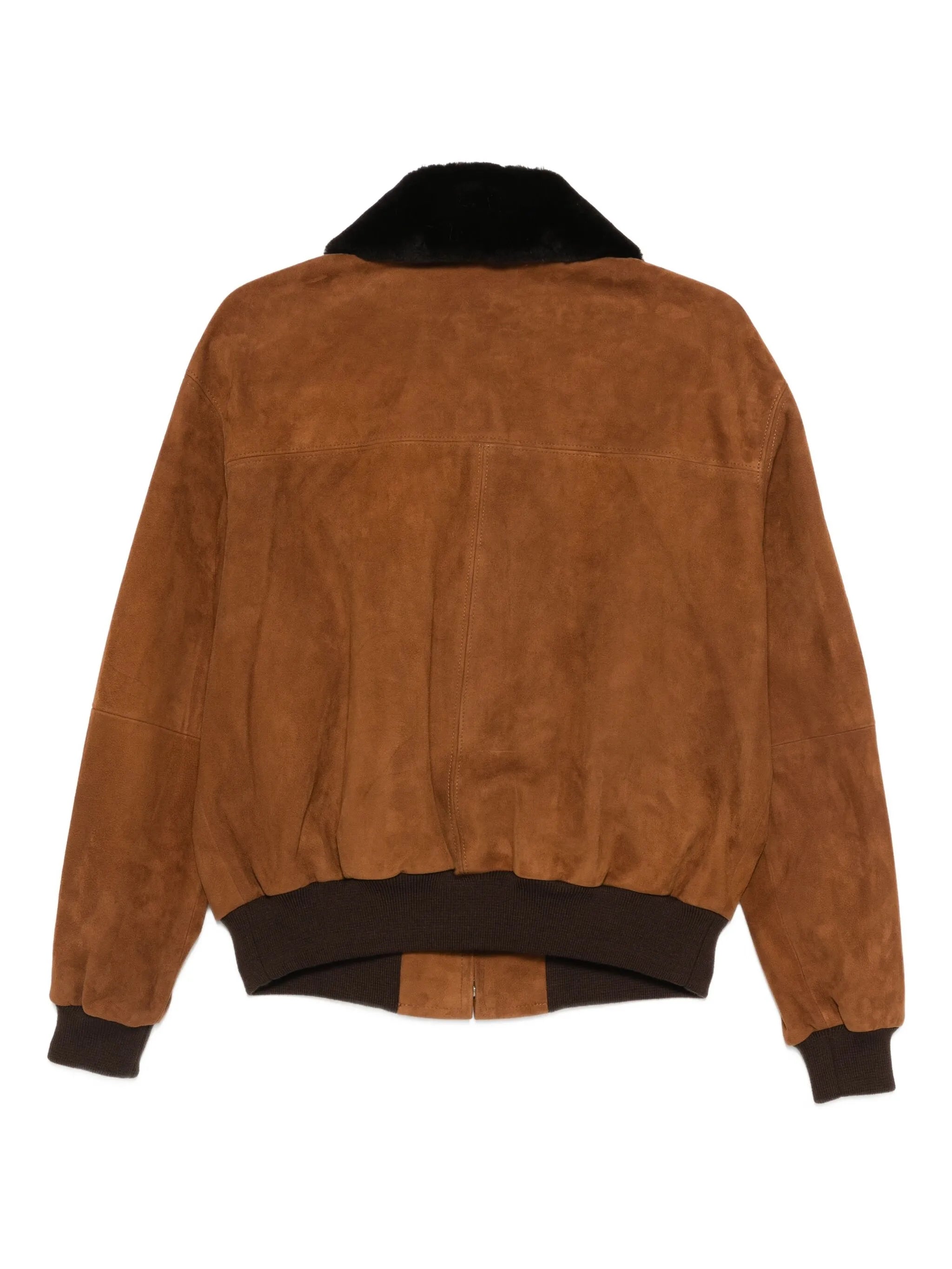 suede zip-up jacket
