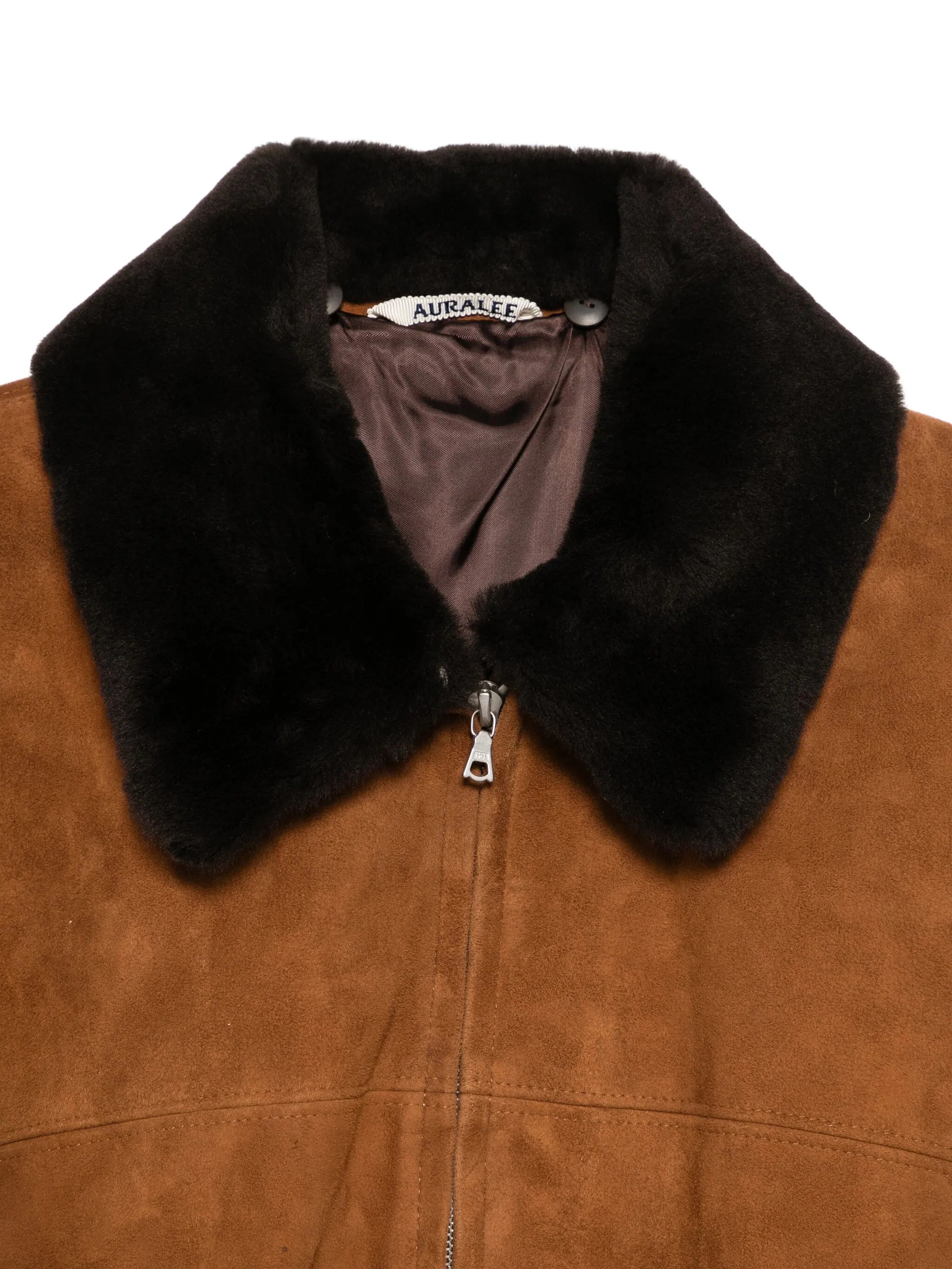 suede zip-up jacket