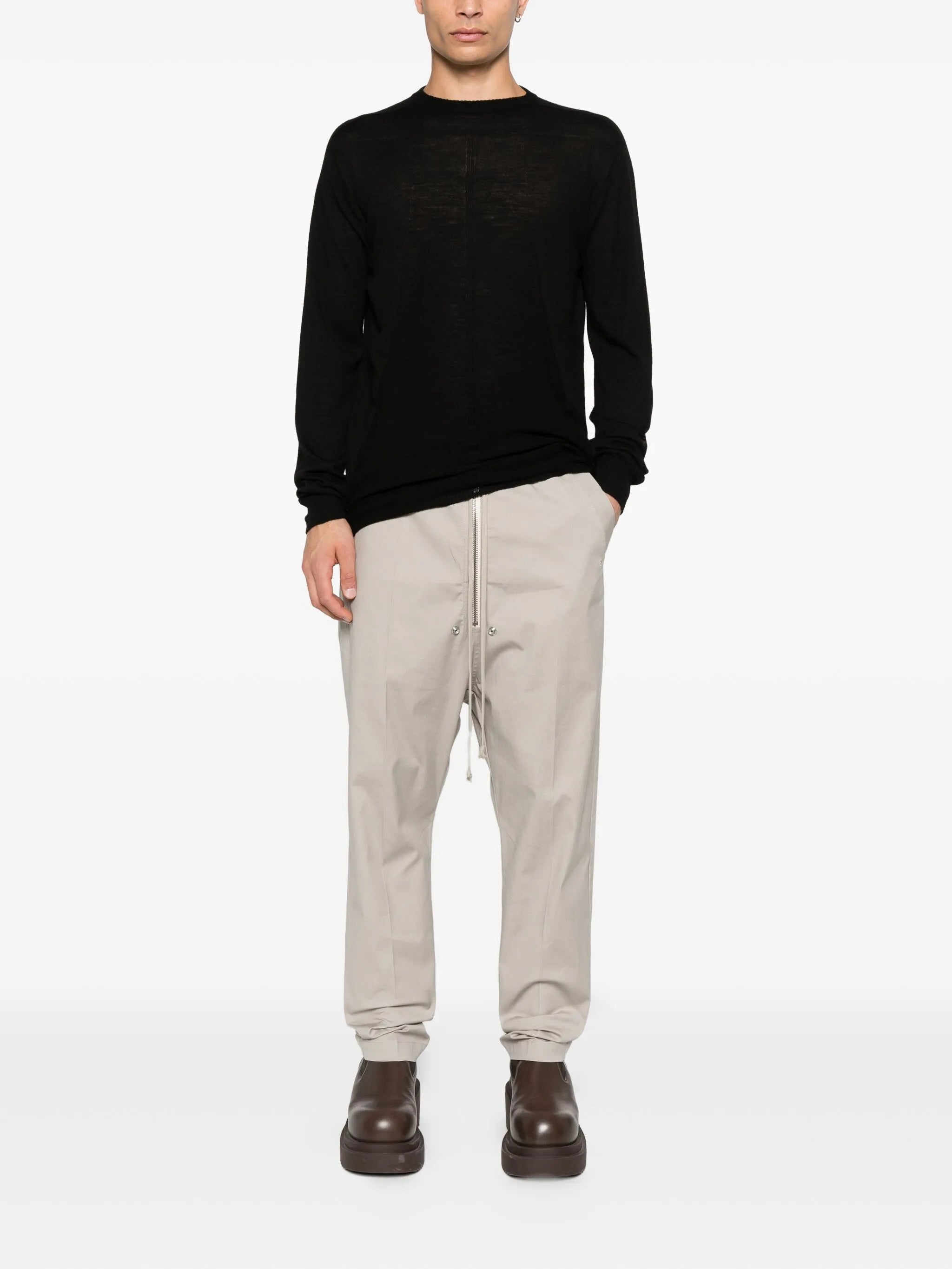 crew-neck wool jumper
