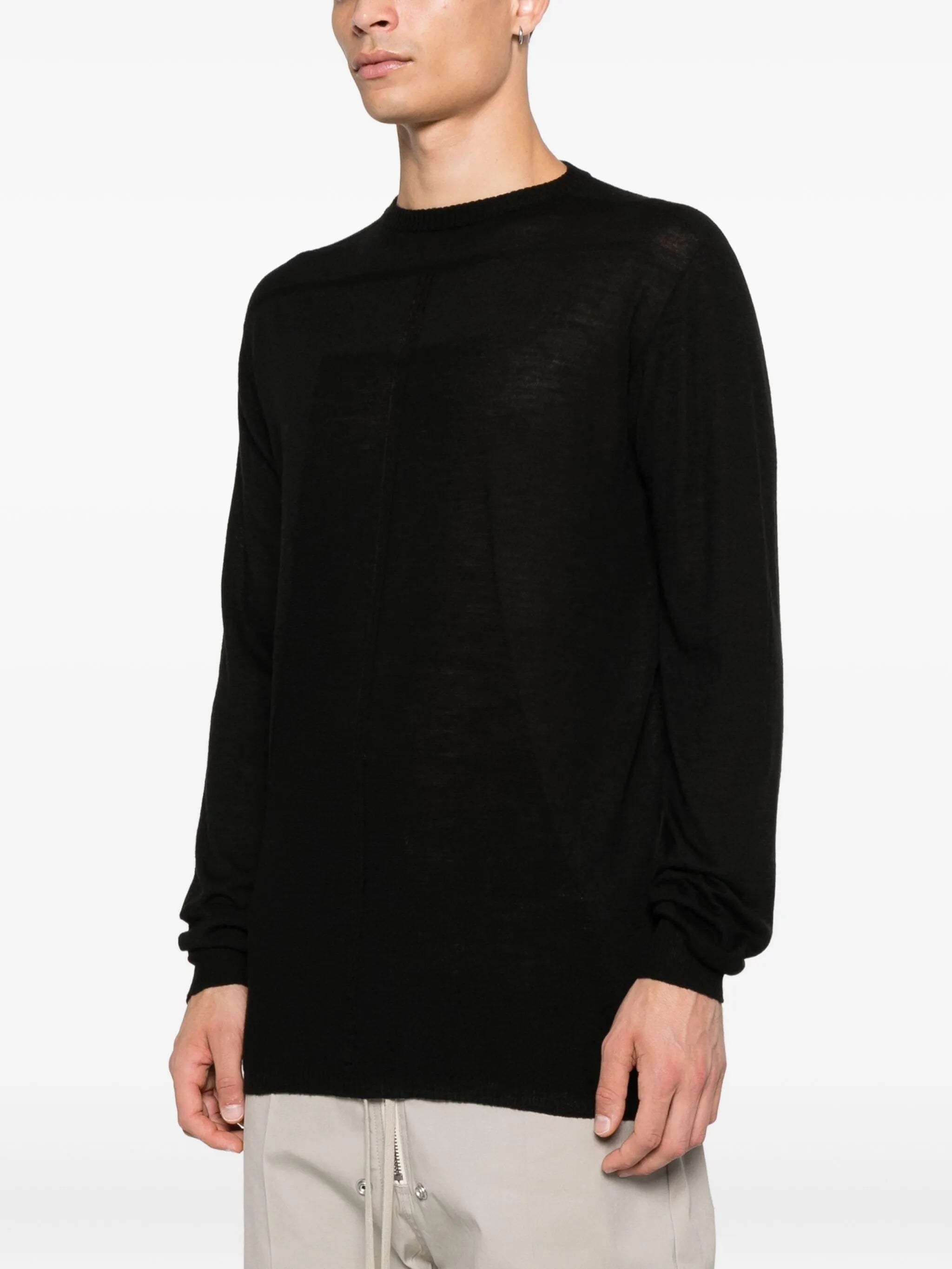 crew-neck wool jumper