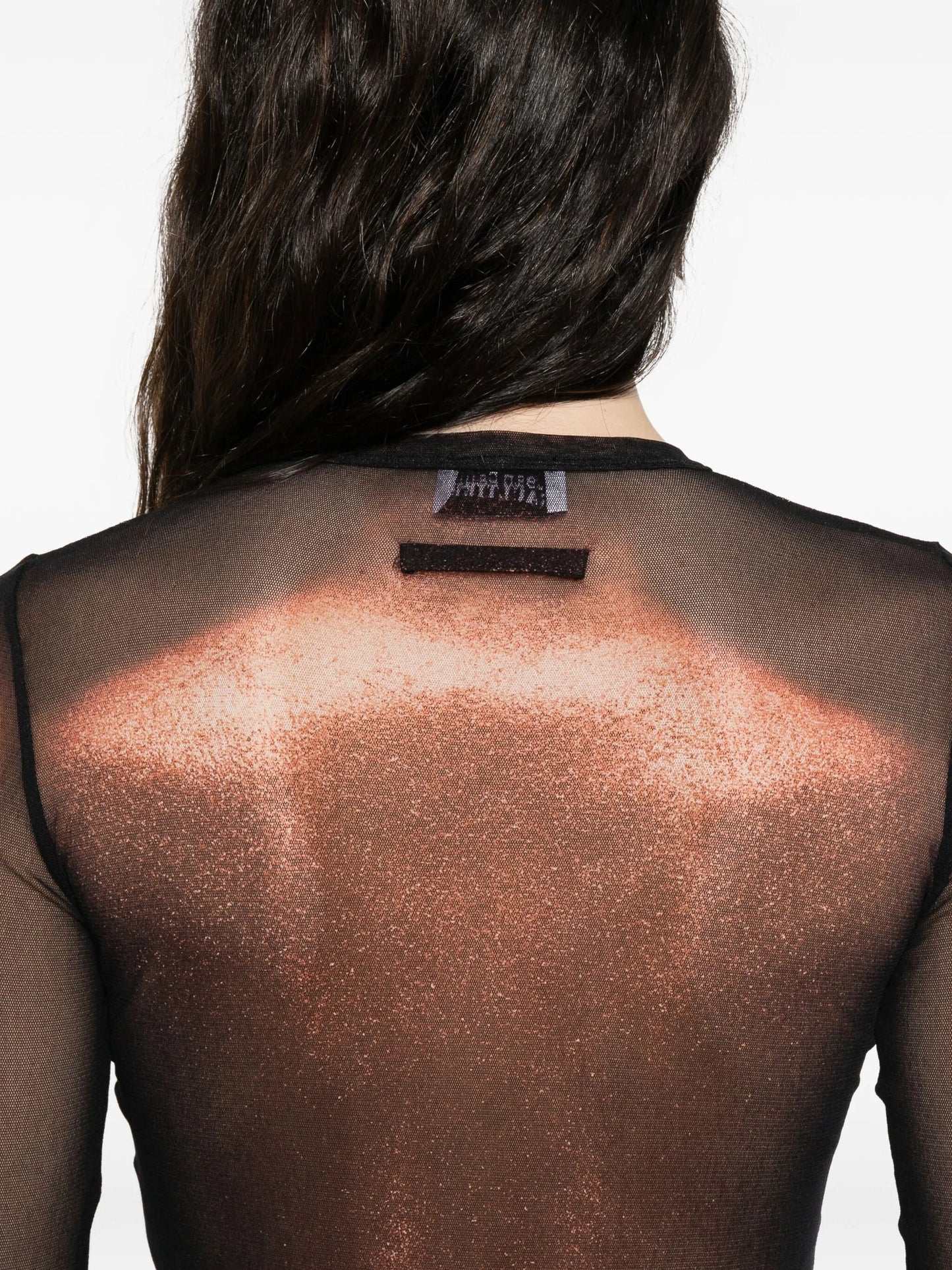 mesh body-print top