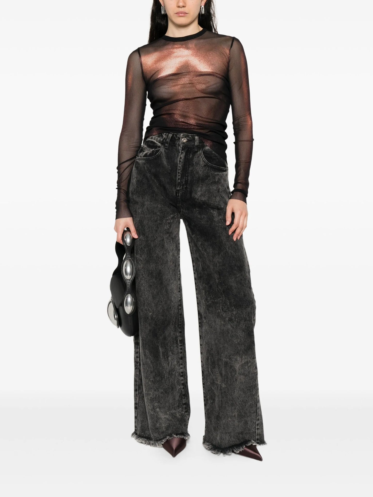 mesh body-print top