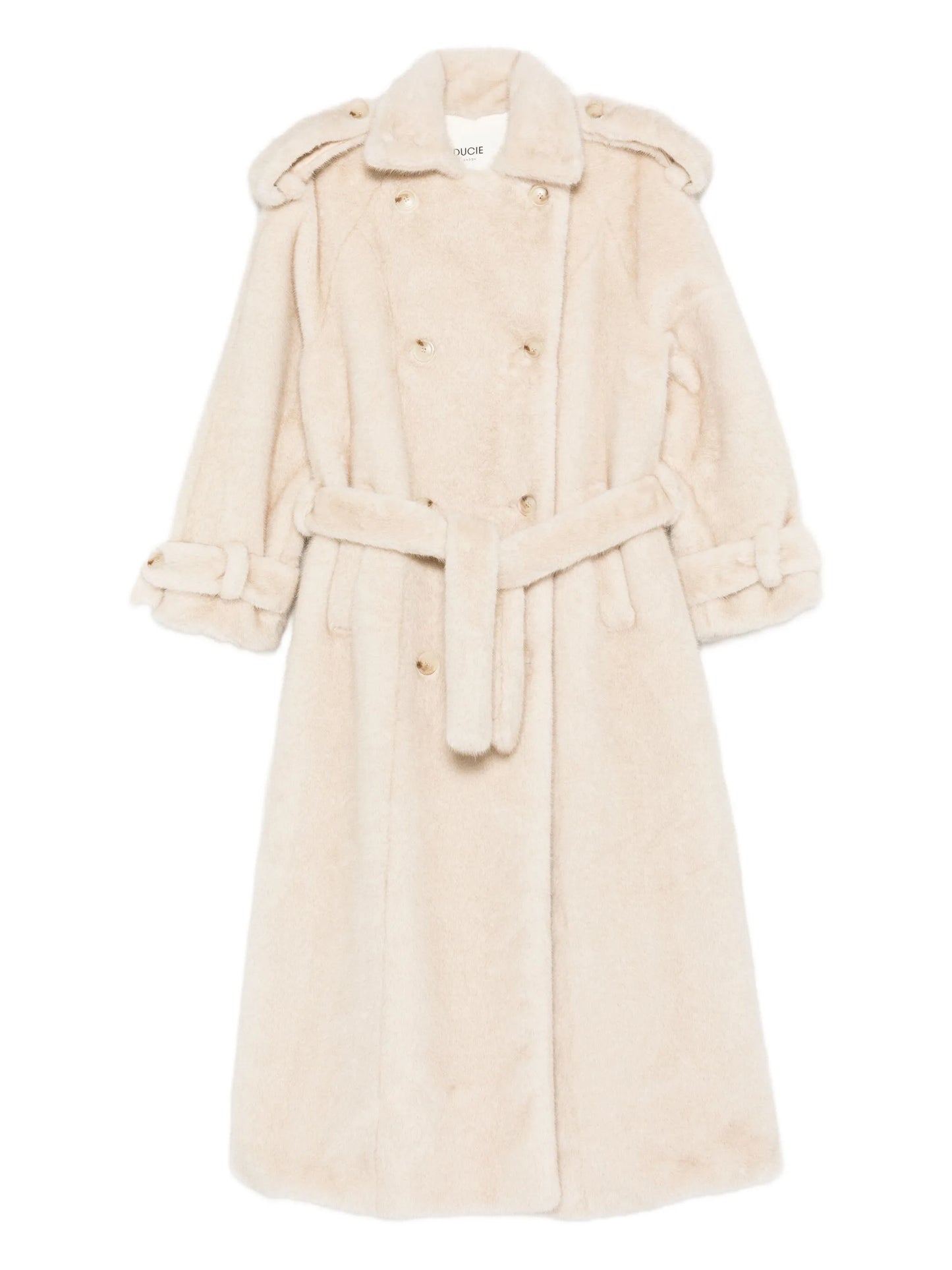 Thalia double-breasted faux fur coat