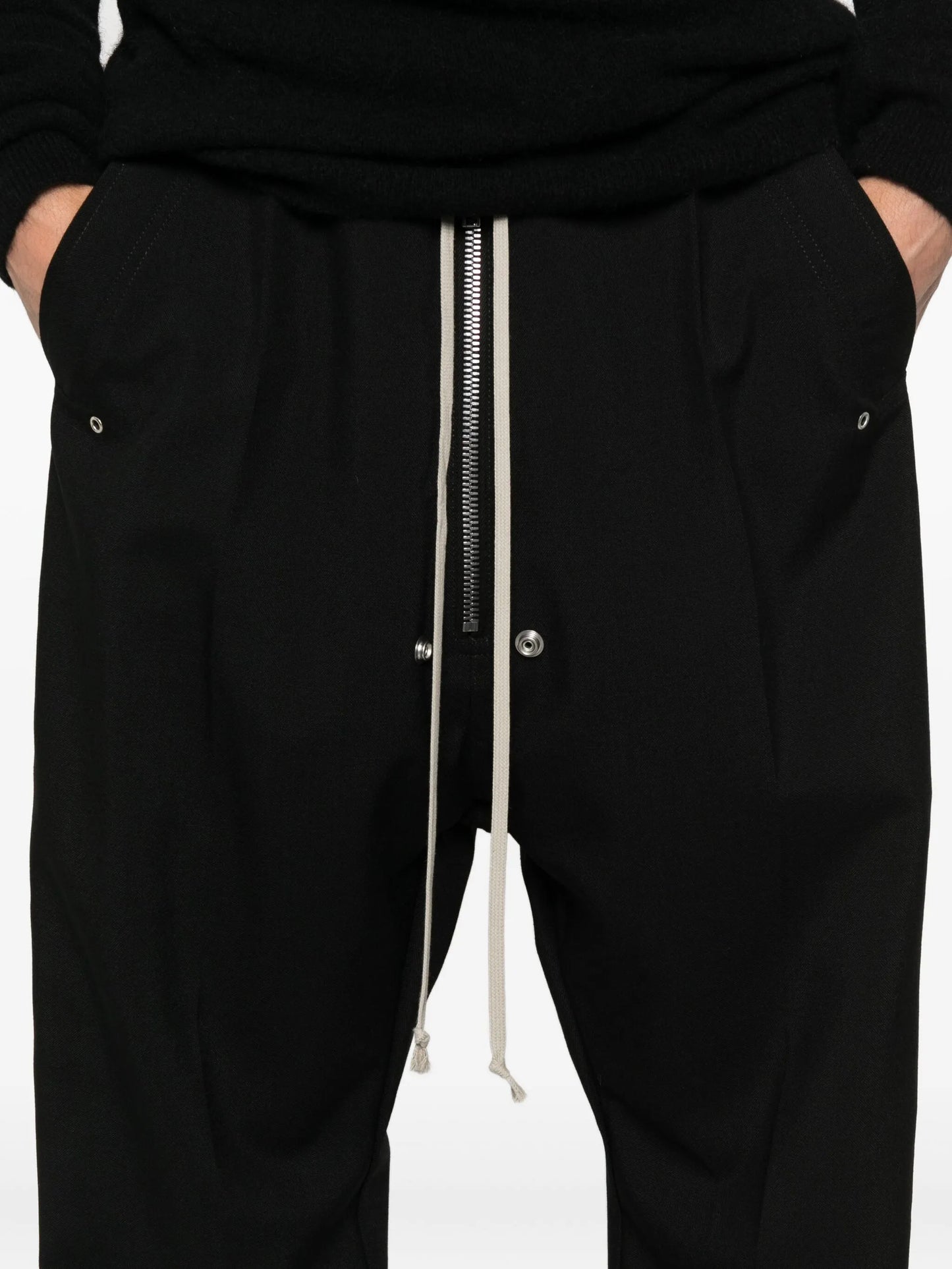 BELA drawstring button trousers