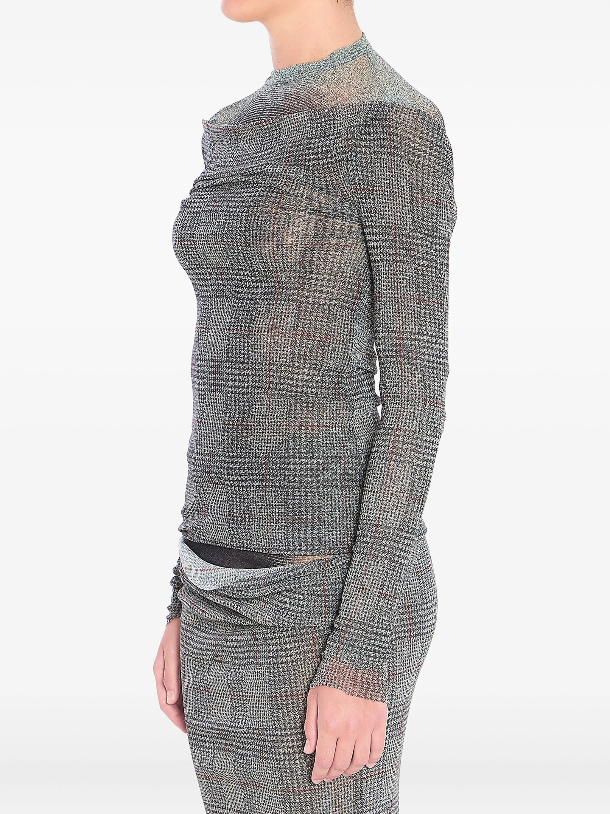 checked mesh top