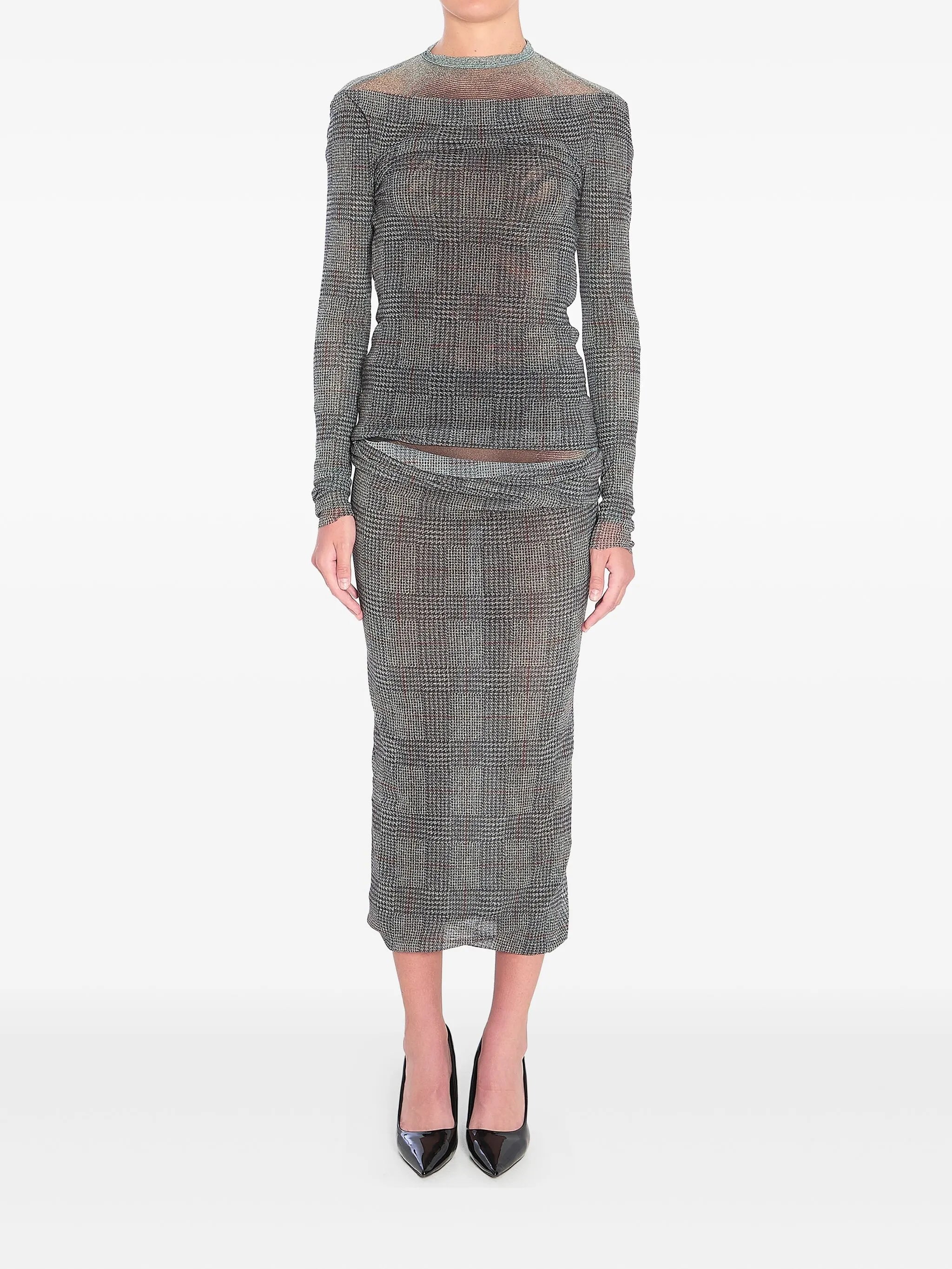 checked mesh top