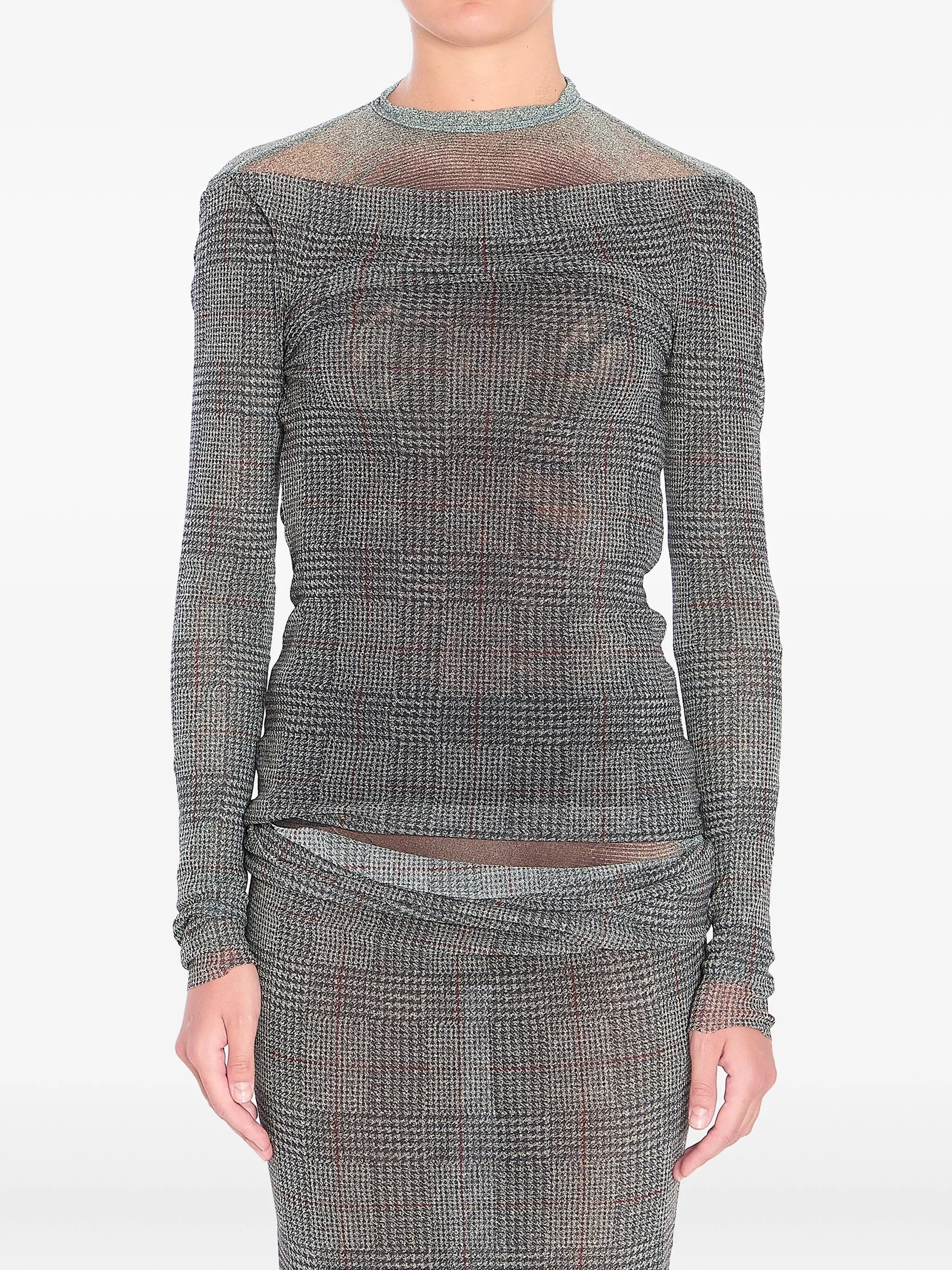 checked mesh top
