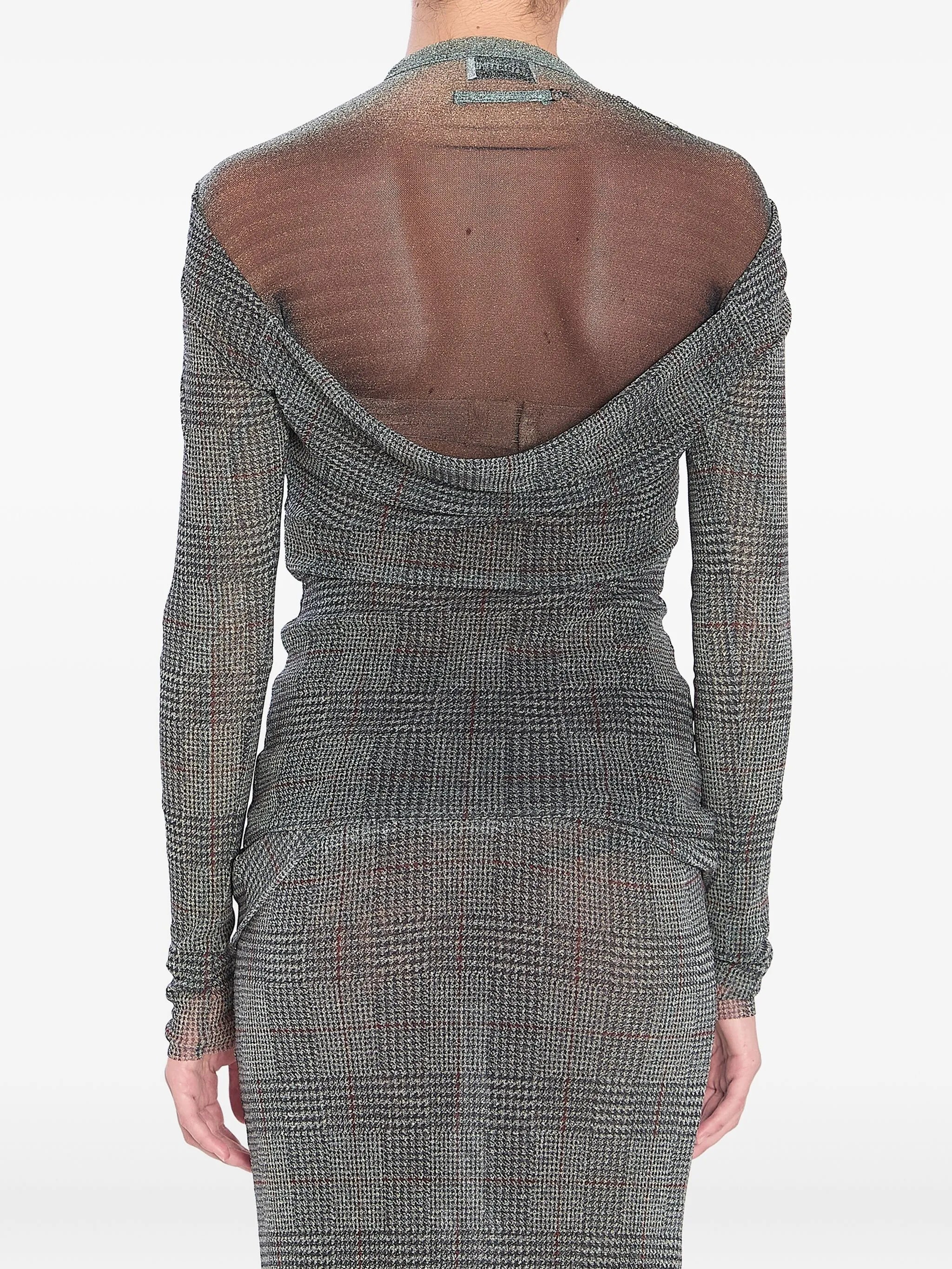 checked mesh top