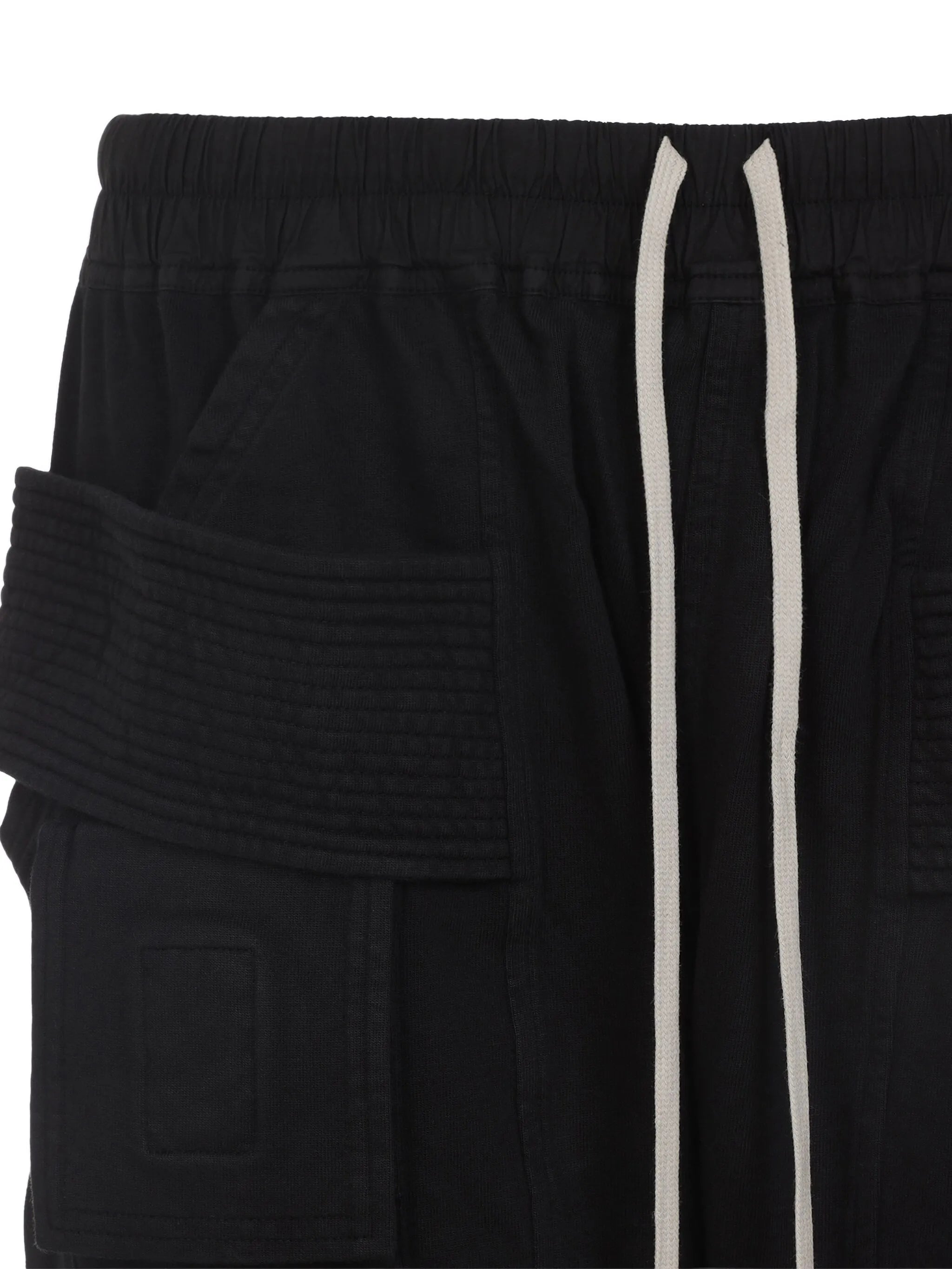 drawstring-waist cargo track pants