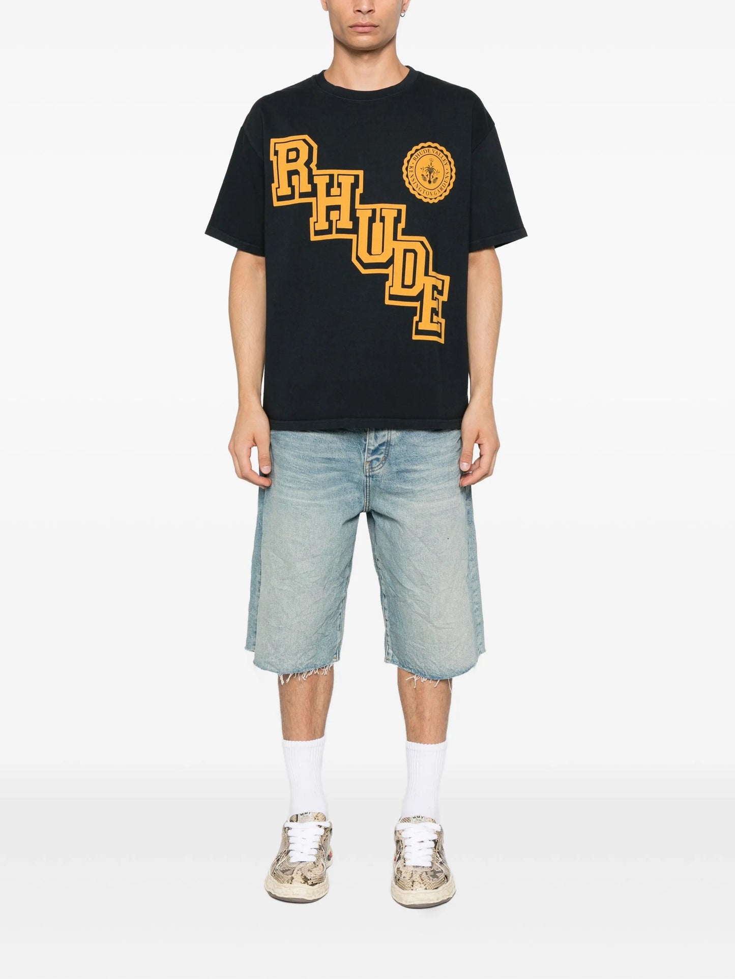 diagonal-logo graphic T-shirt