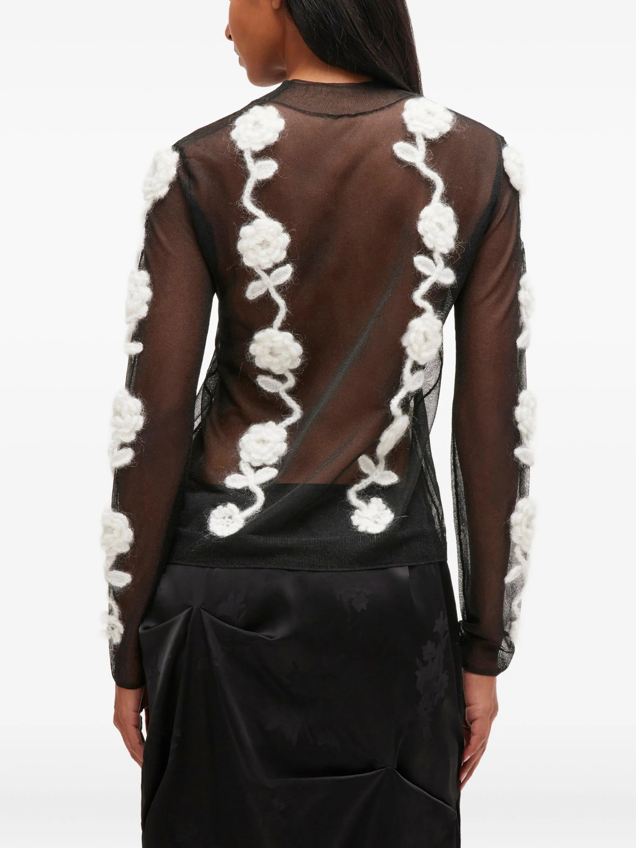 crochet-flowers mesh top