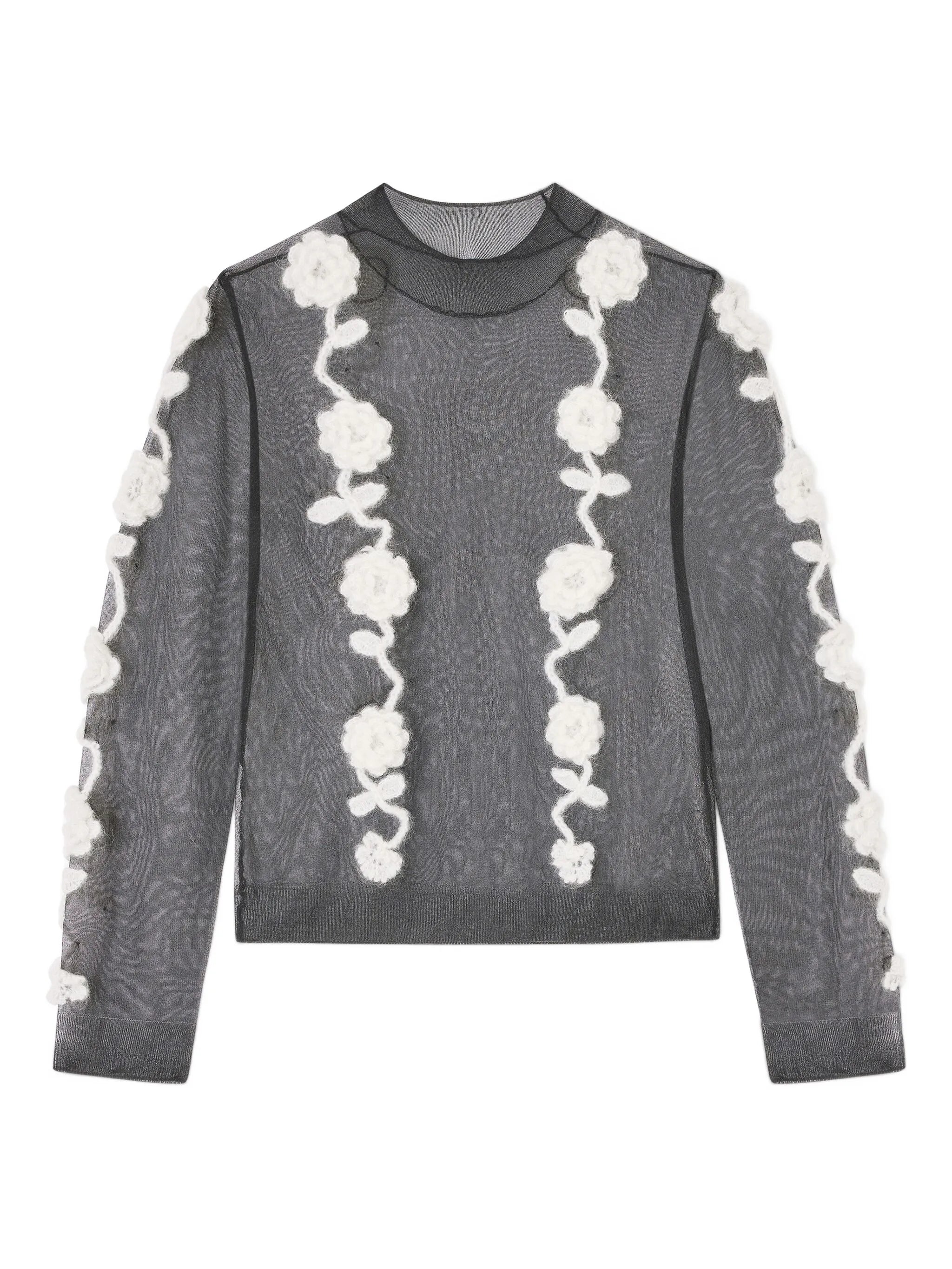 crochet-flowers mesh top