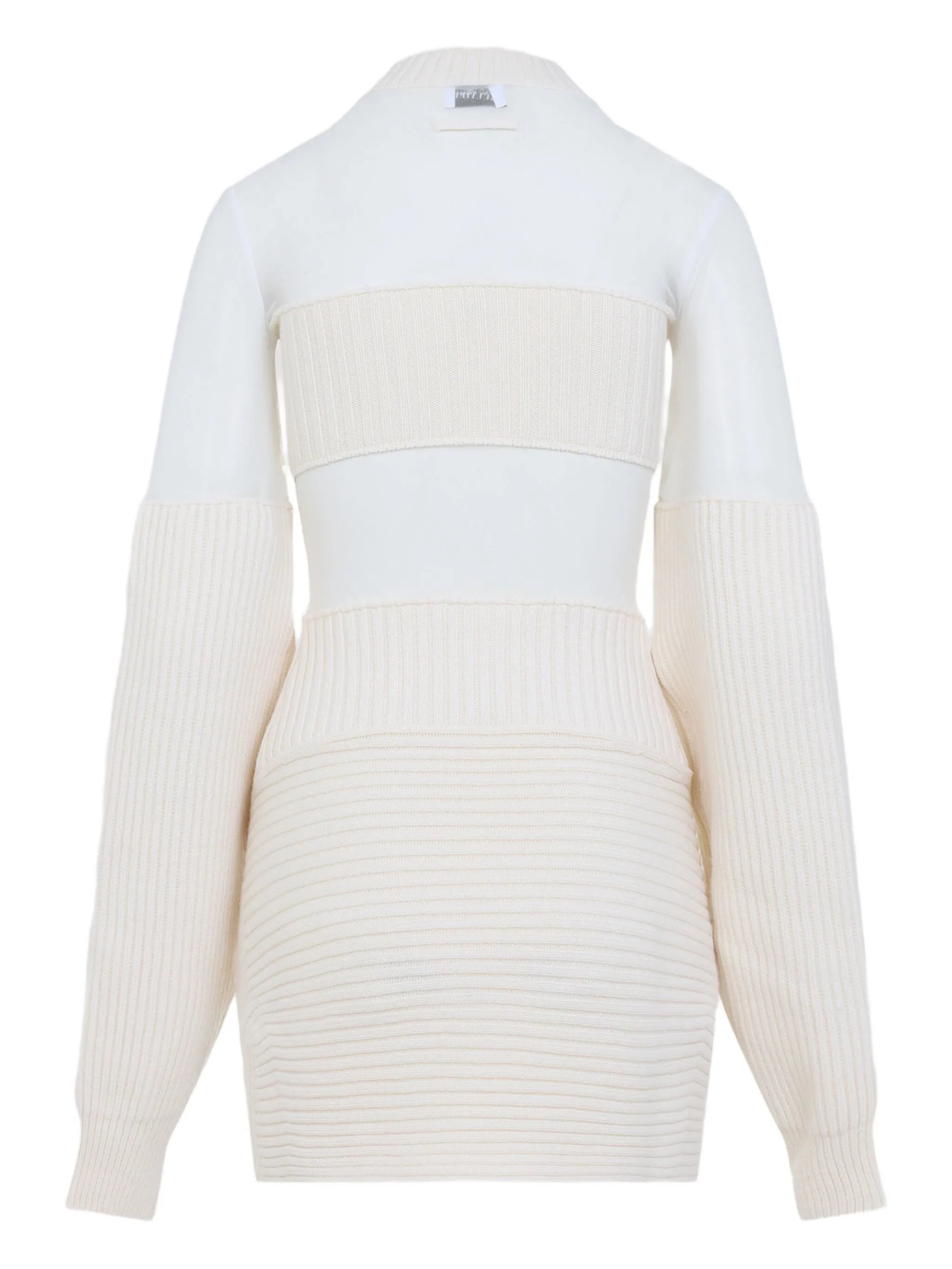 wool short with mesh details dress