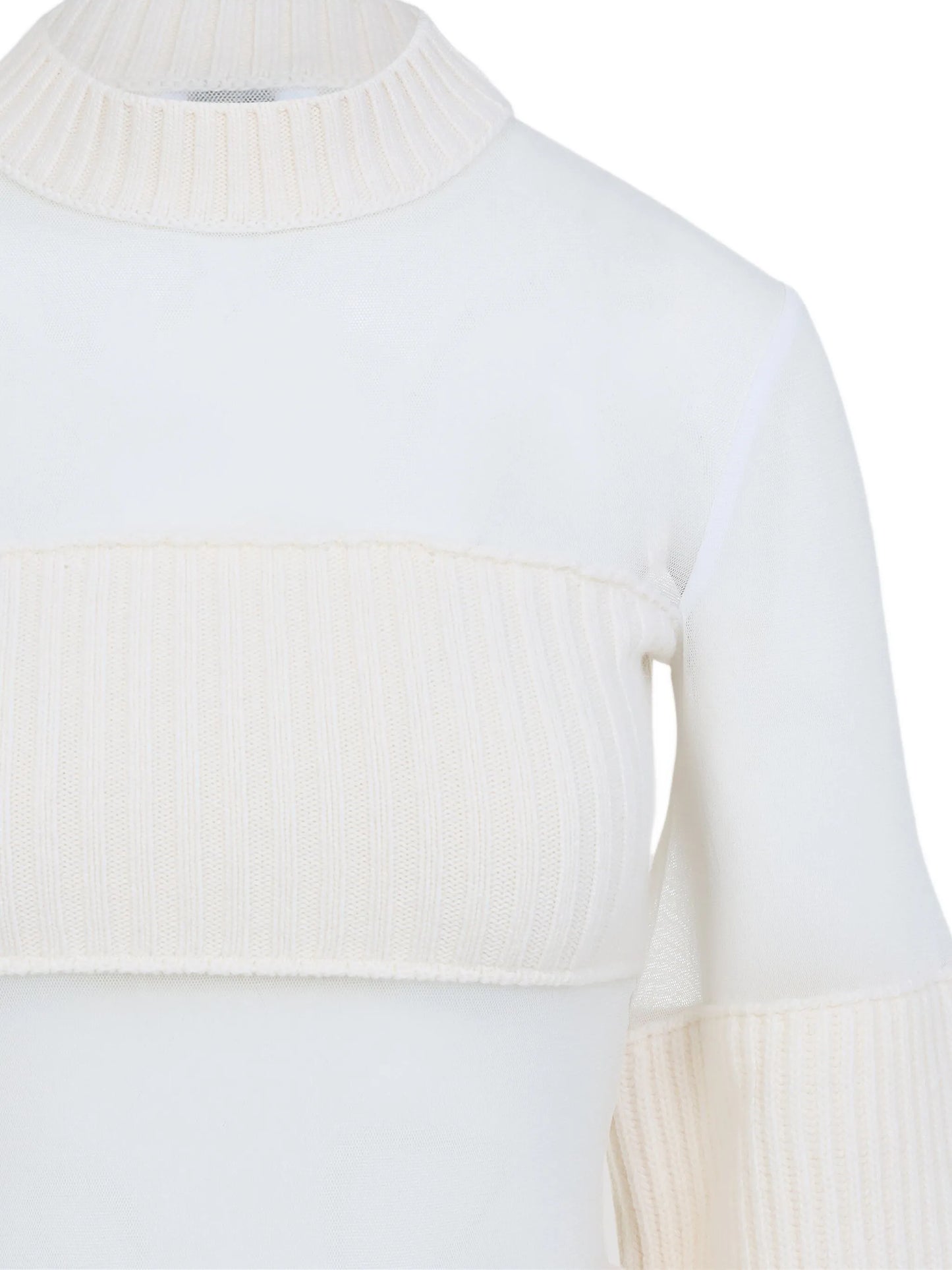 wool short with mesh details dress