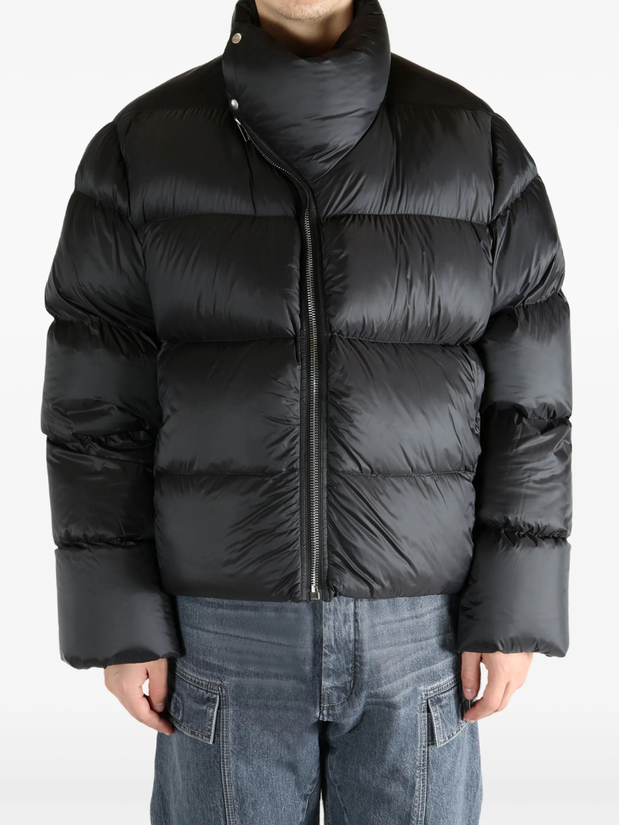 quilted high-neck jacket