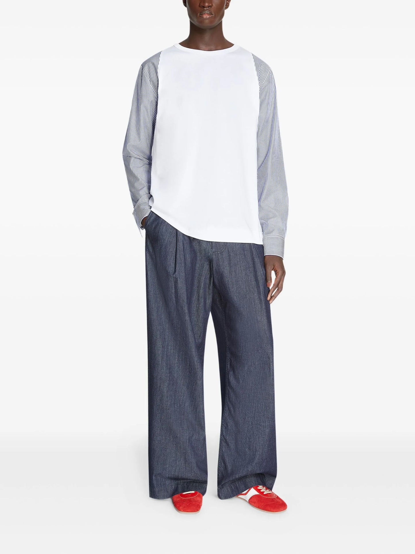 suede leather low-top sneakers