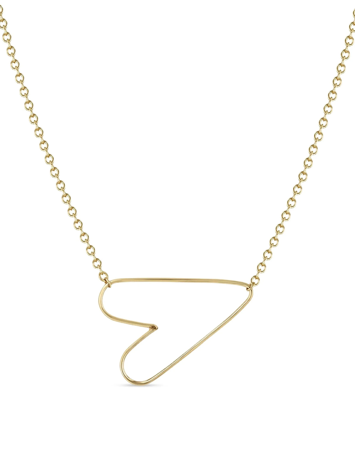 14CT yellow gold Anchored Heart necklace