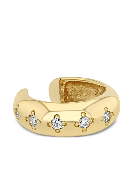 14K yellow gold diamond ear cuff