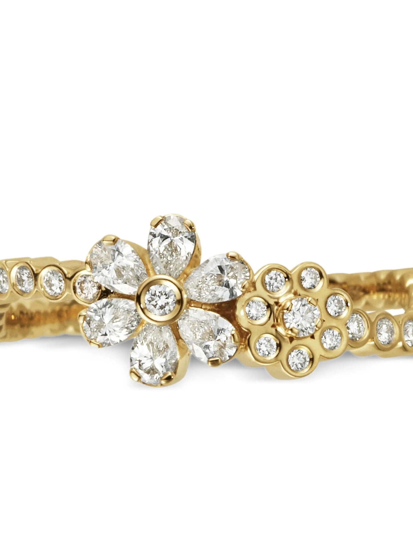 18K yellow gold Fleur diamond ring