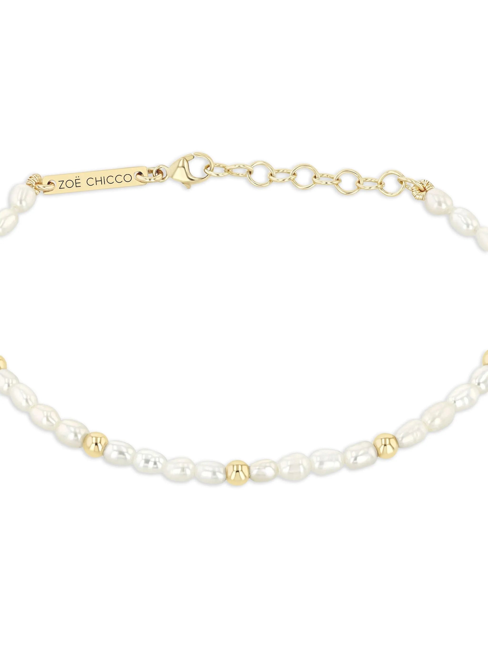 14K yellow gold pearl bracelet